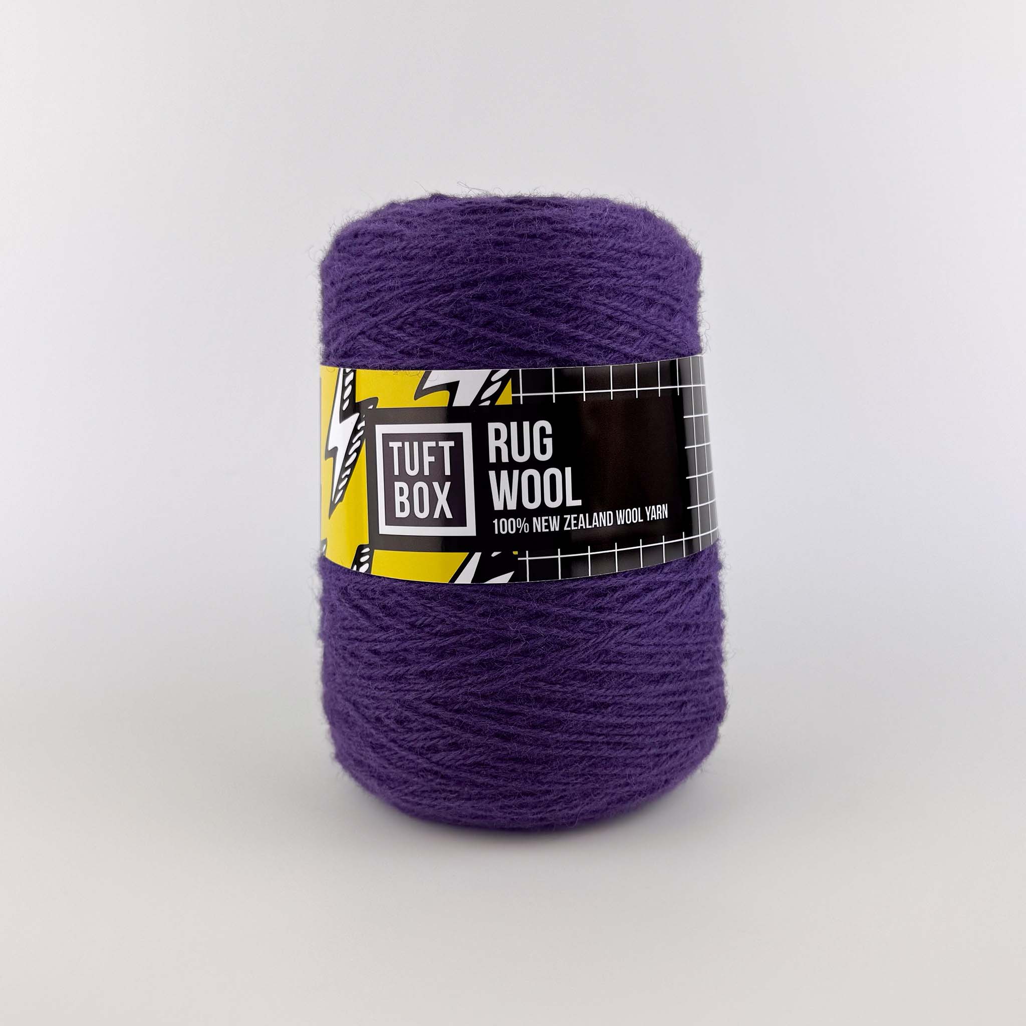 Tuftbox Rug Wool Cone Eggplant