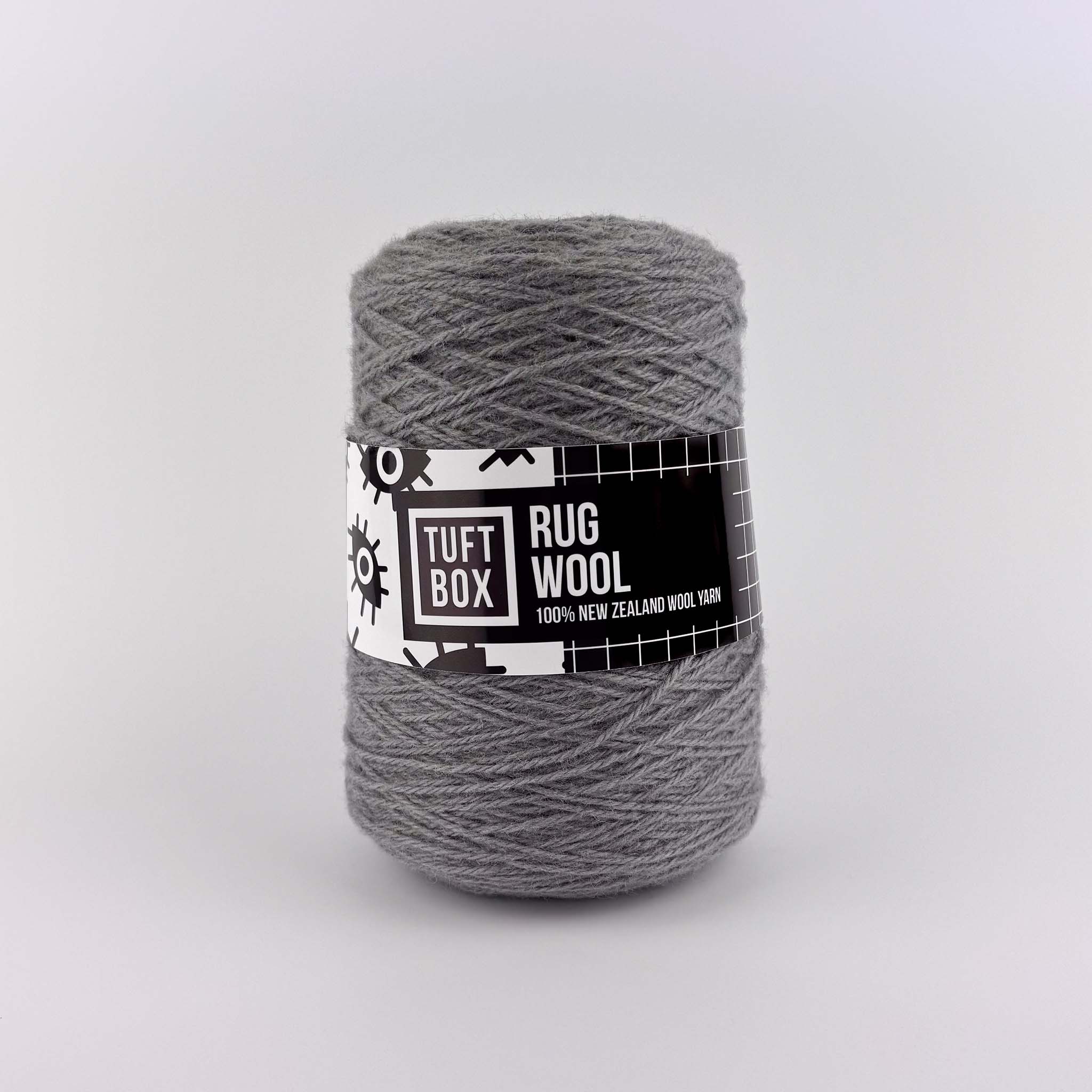 Tuftbox Rug Wool Cone Steel