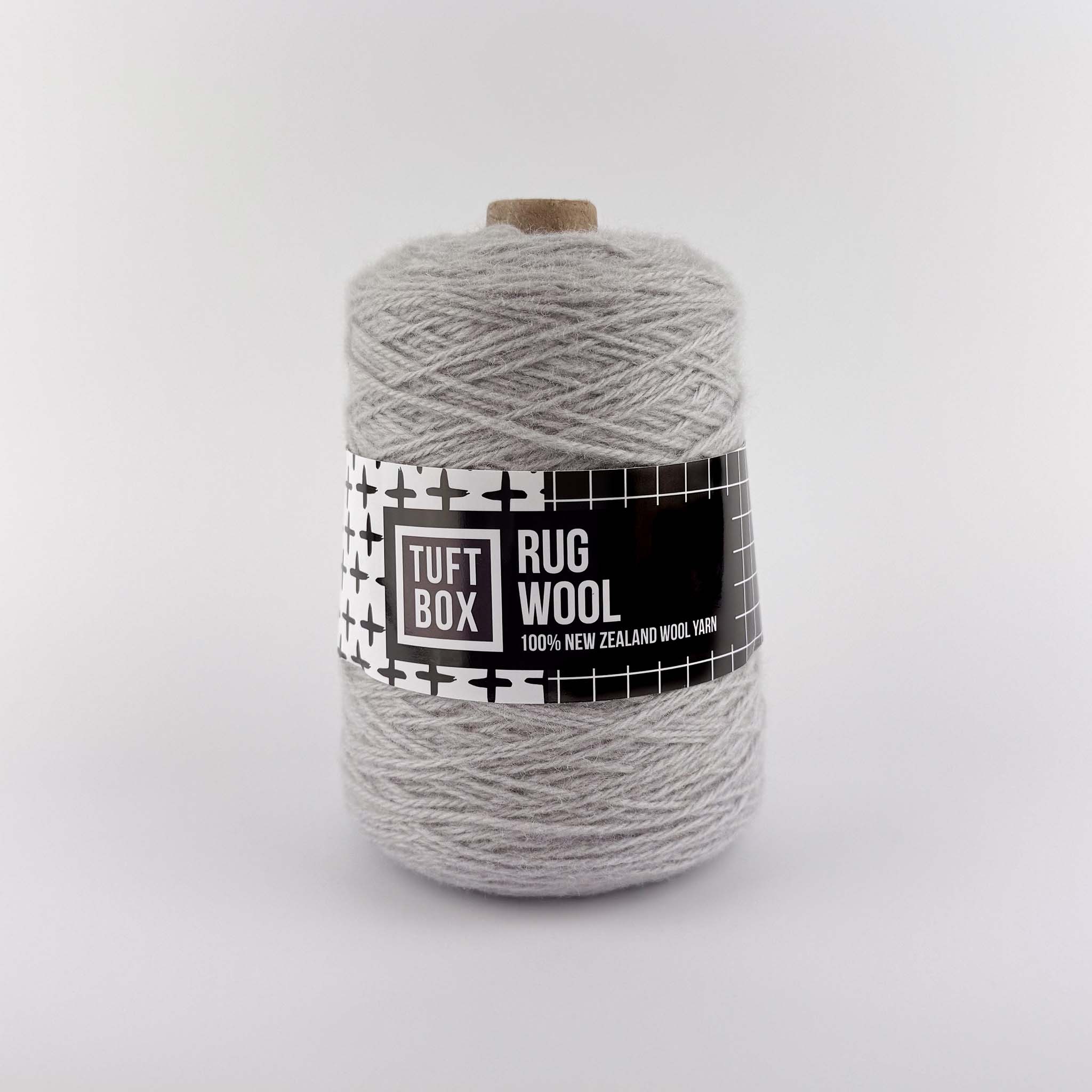 Tuftbox Rug Wool Cone Silver