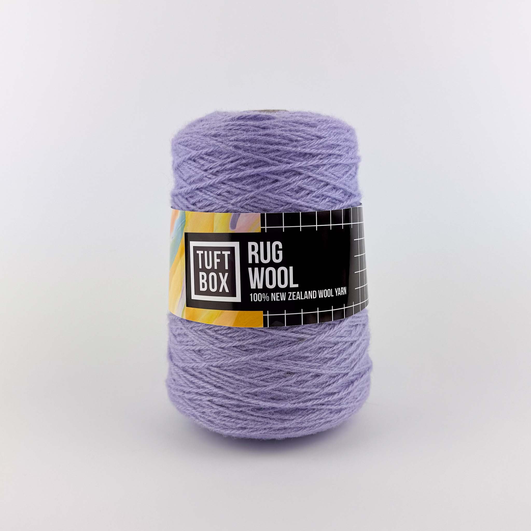 Tuftbox Rug Wool Cone Lavender Blue