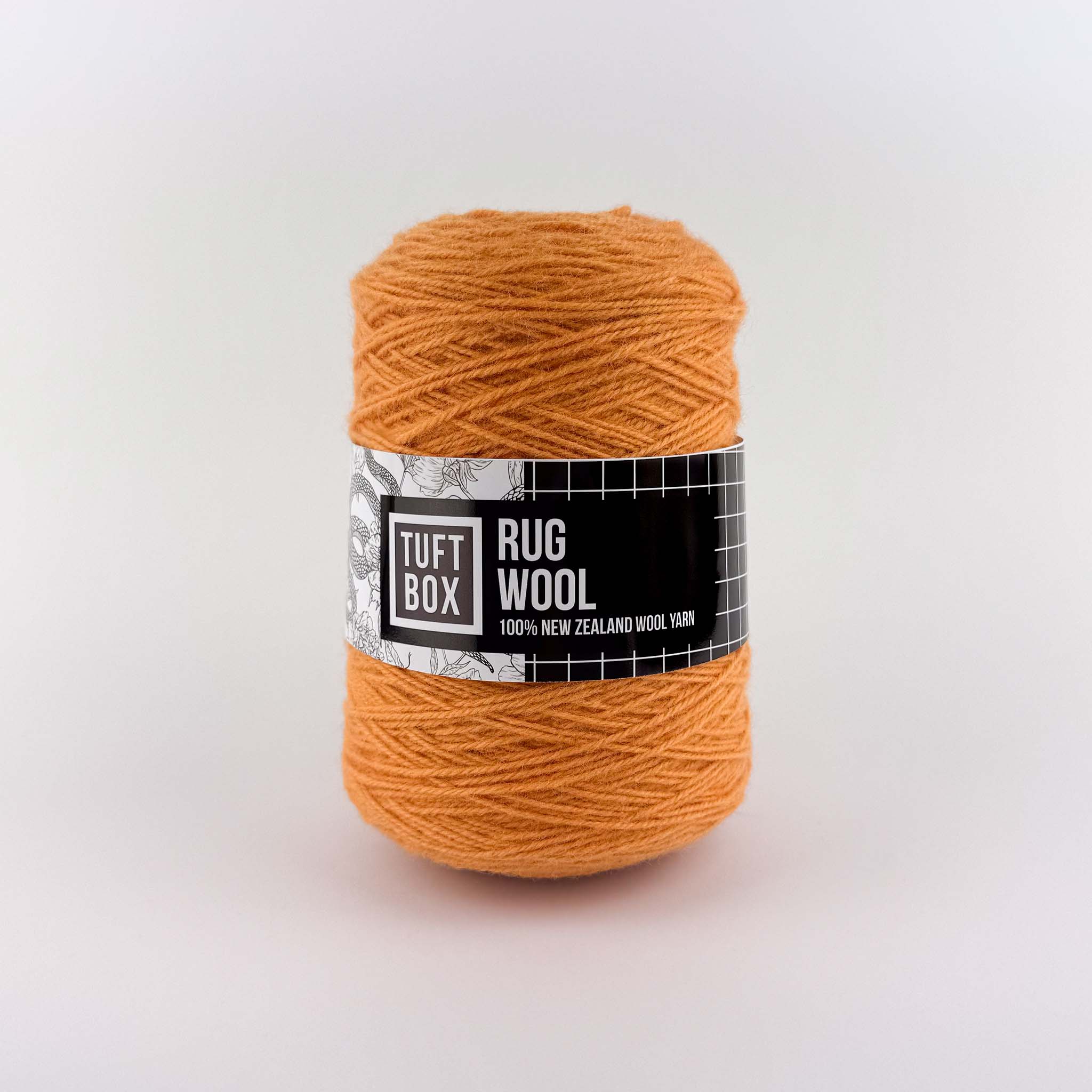 Tuftbox Rug Wool Cone Royal Orange