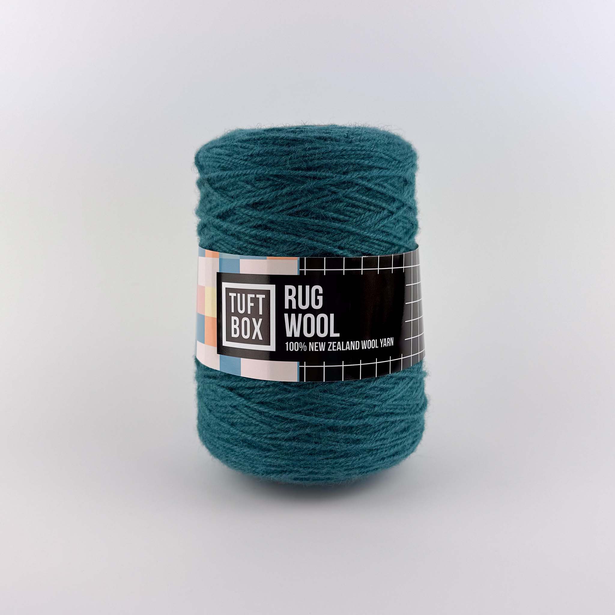 Tuftbox Rug Wool Cone Deep Teal
