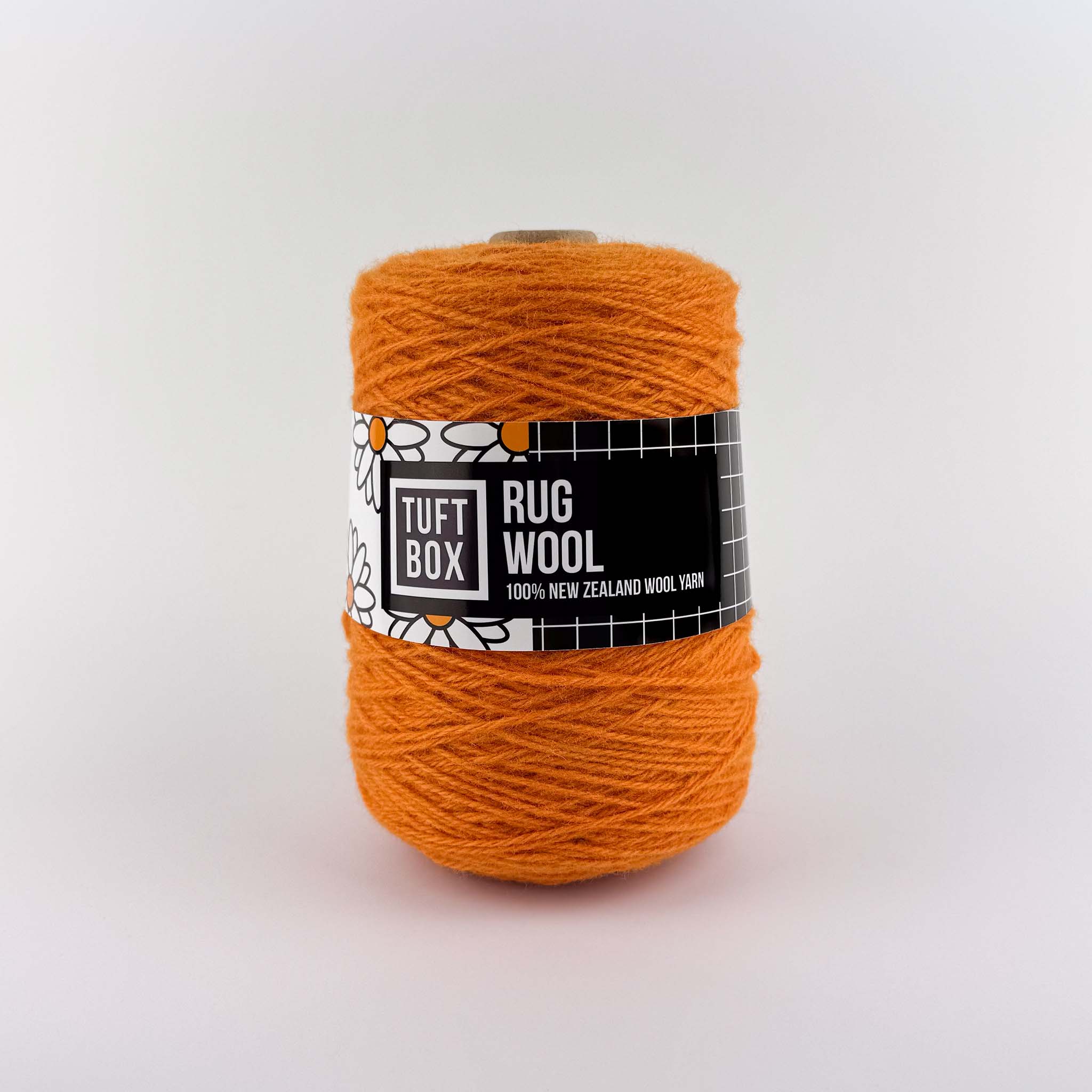 Tuftbox Rug Wool Cone Pumpkin
