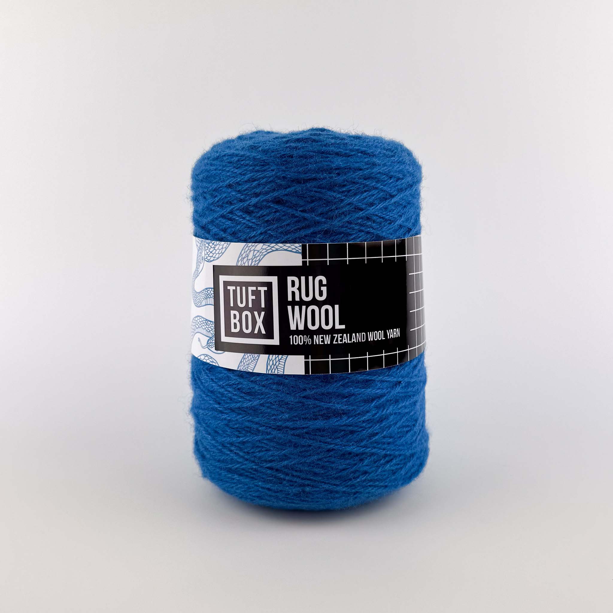 Tuftbox Rug Wool Cone Electric Blue
