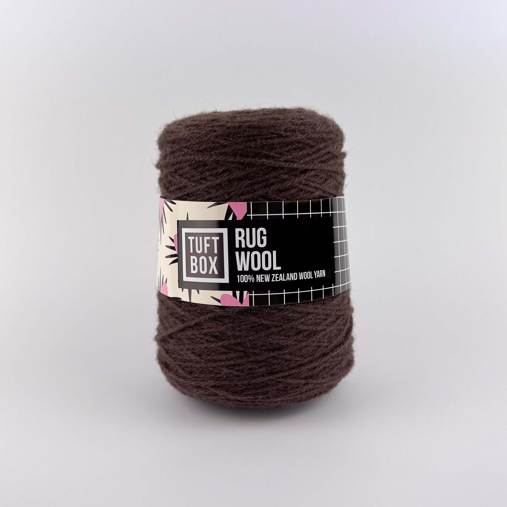 Tuftbox Rug Wool Cone Dark Bistre