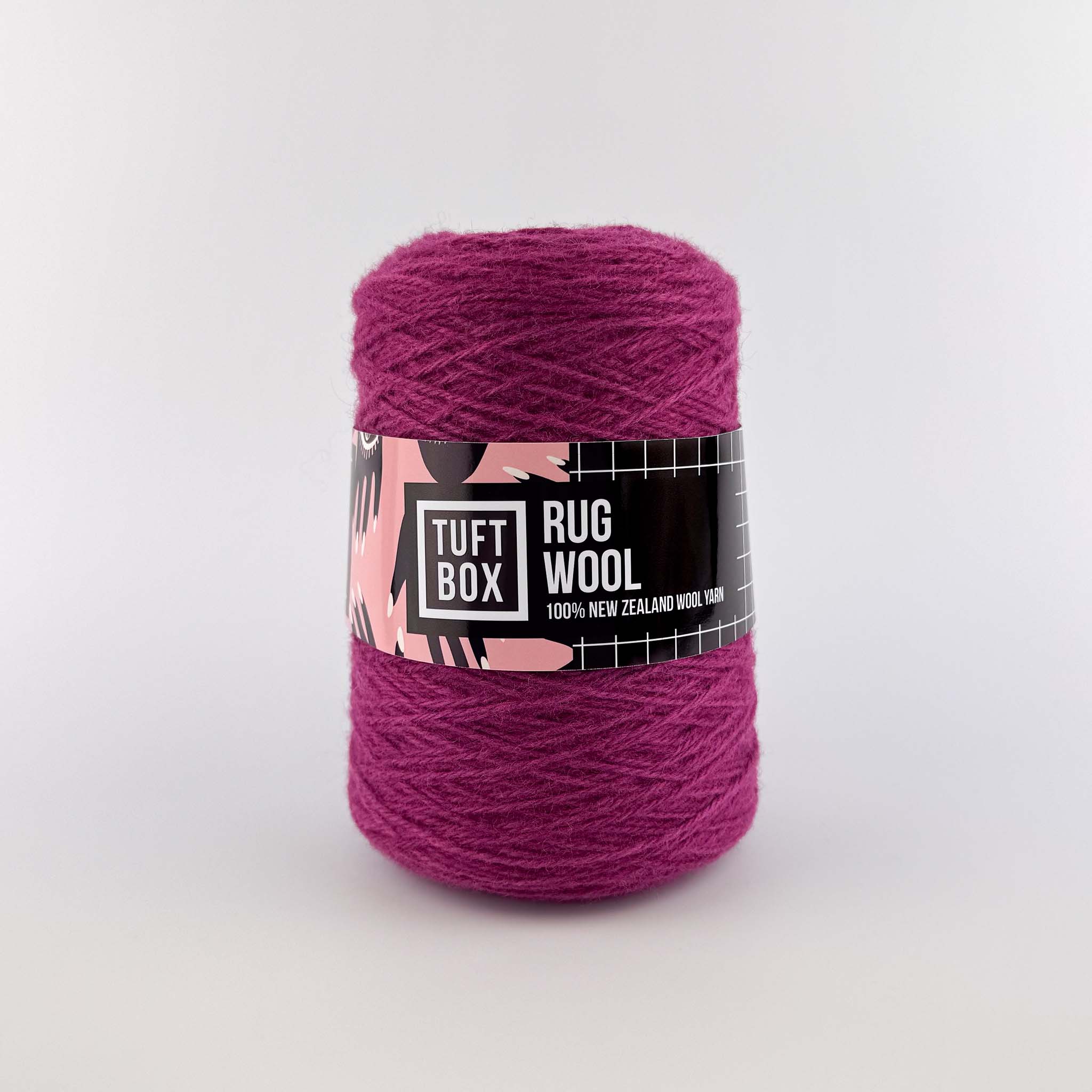 Tuftbox Rug Wool Cone Antique Ruby
