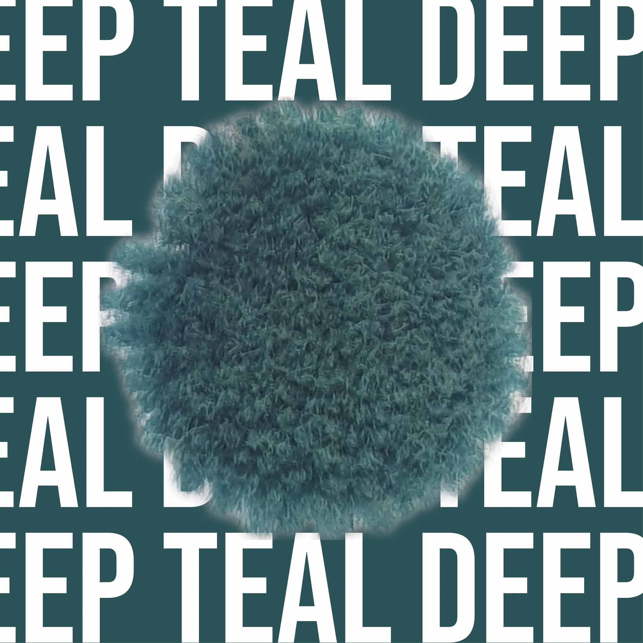 Tuftbox Rug Wool PomPom Swatch Deep Teal