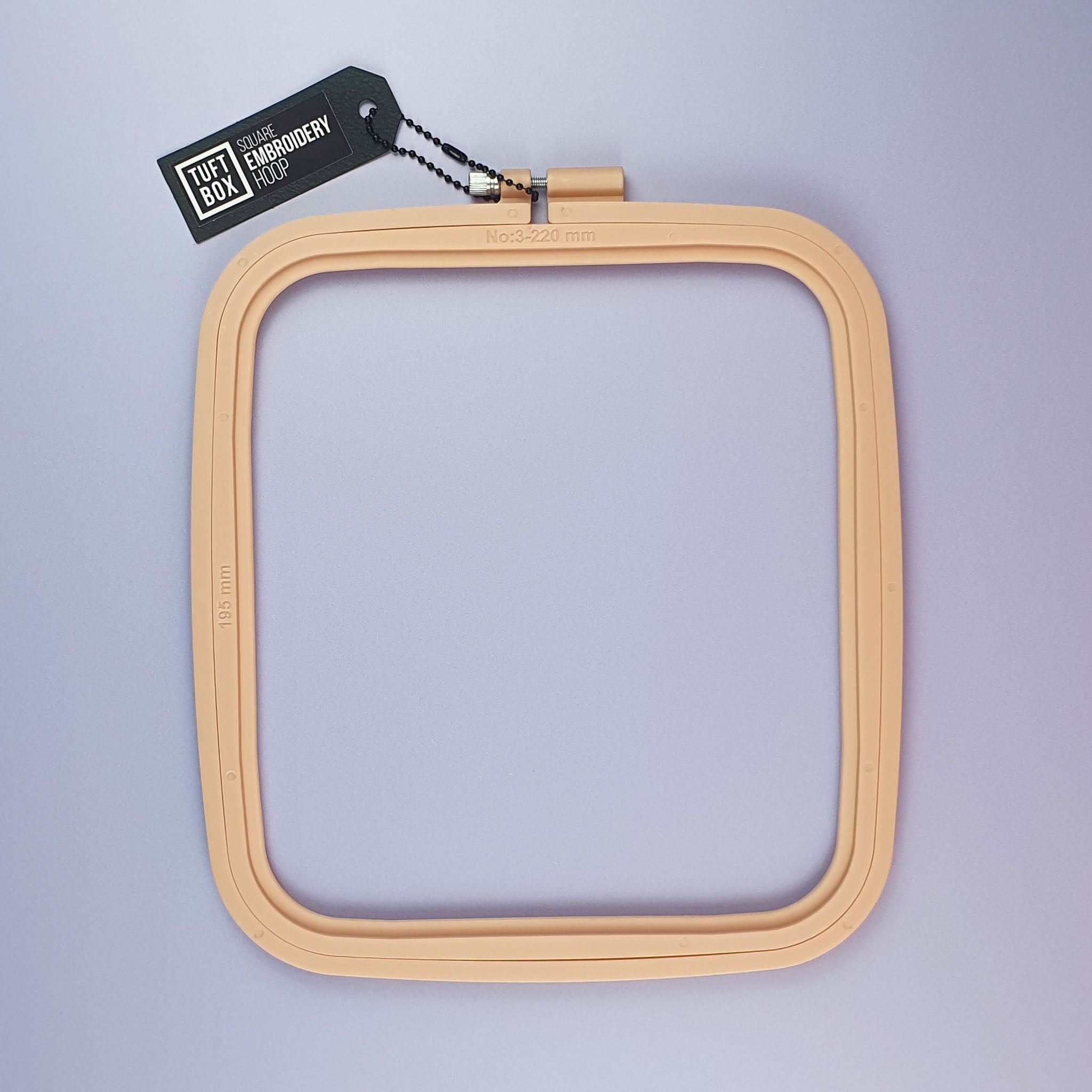 Embroidery Hoop Square Cream 22x19.5cm
