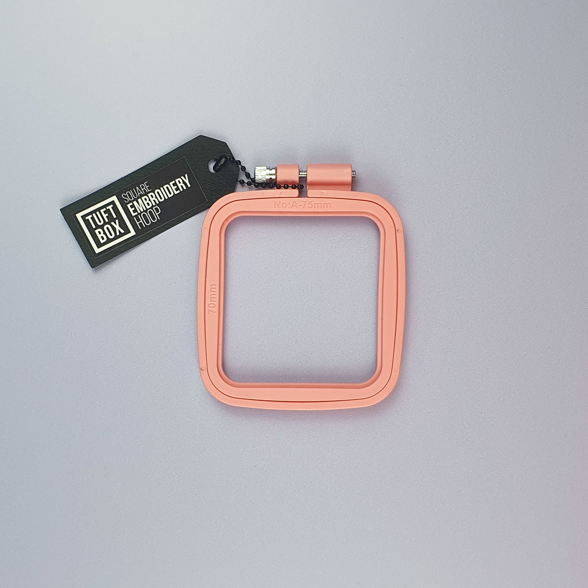 Embroidery Hoop Square Pink 7x7.5cm
