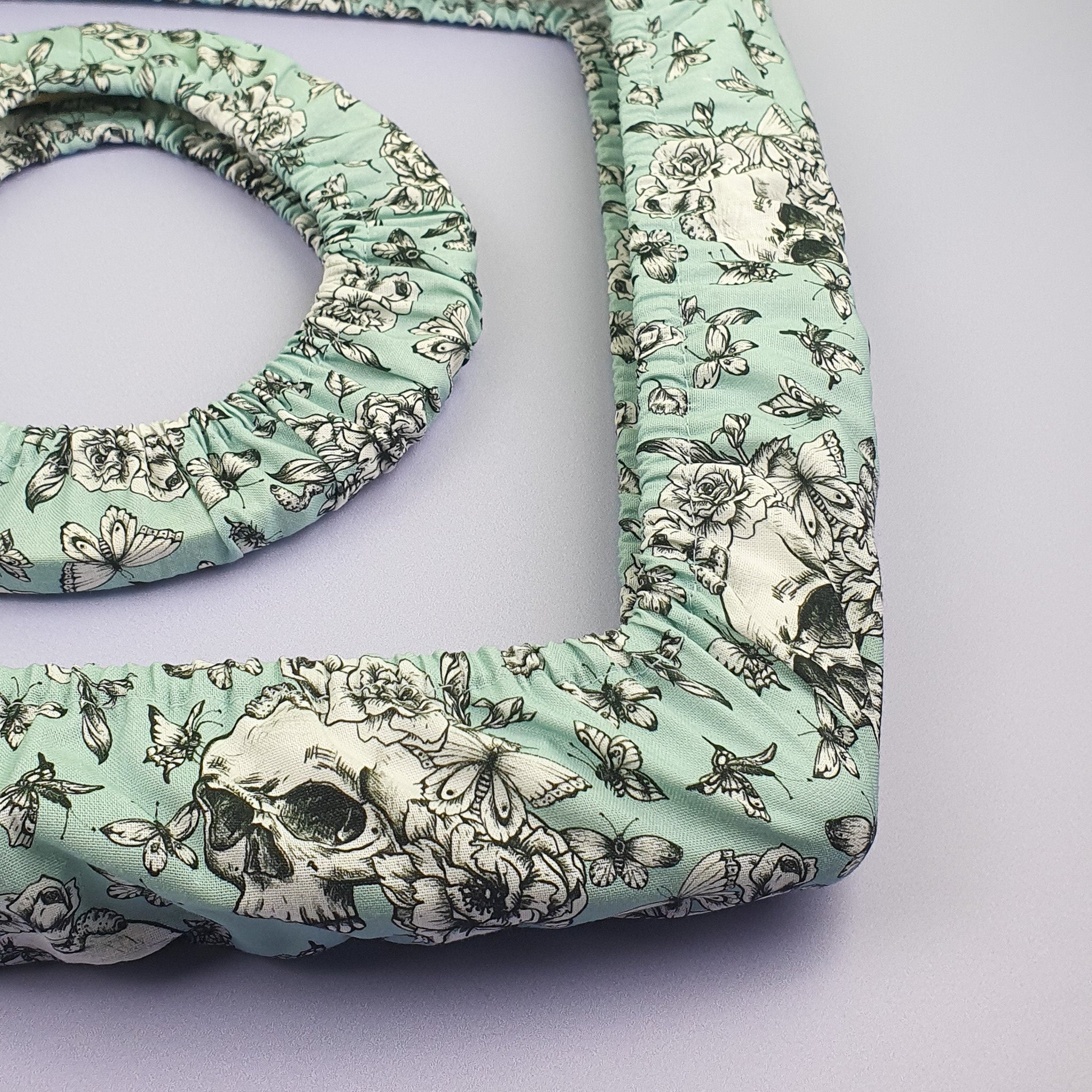 Grime Guard Floral Skull Hoop and Frame Corner View