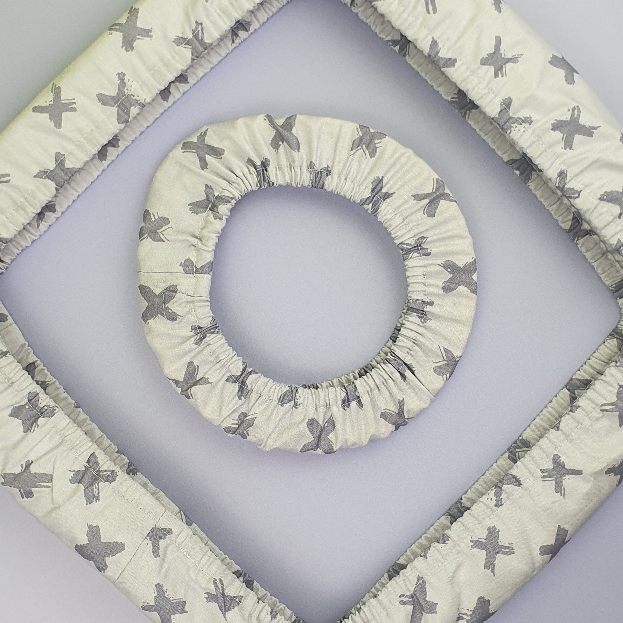 Grime Guard Grey Crosses Hoop and Frame View