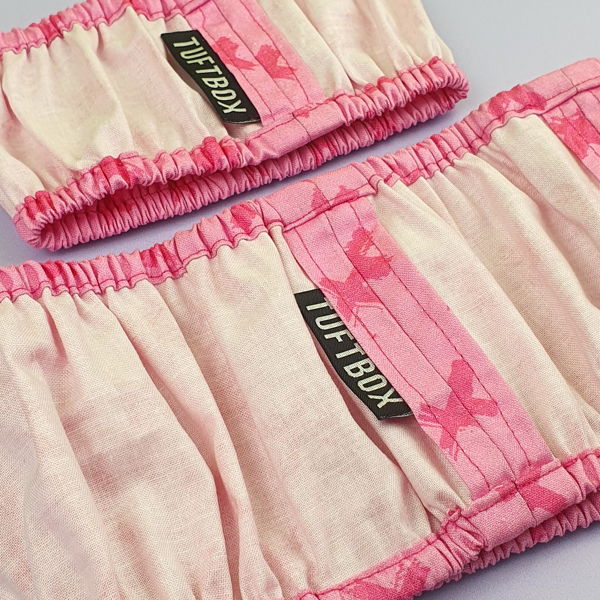 Grime Guard Pink Crosses Hoop and Frame Inside Tag Close Up