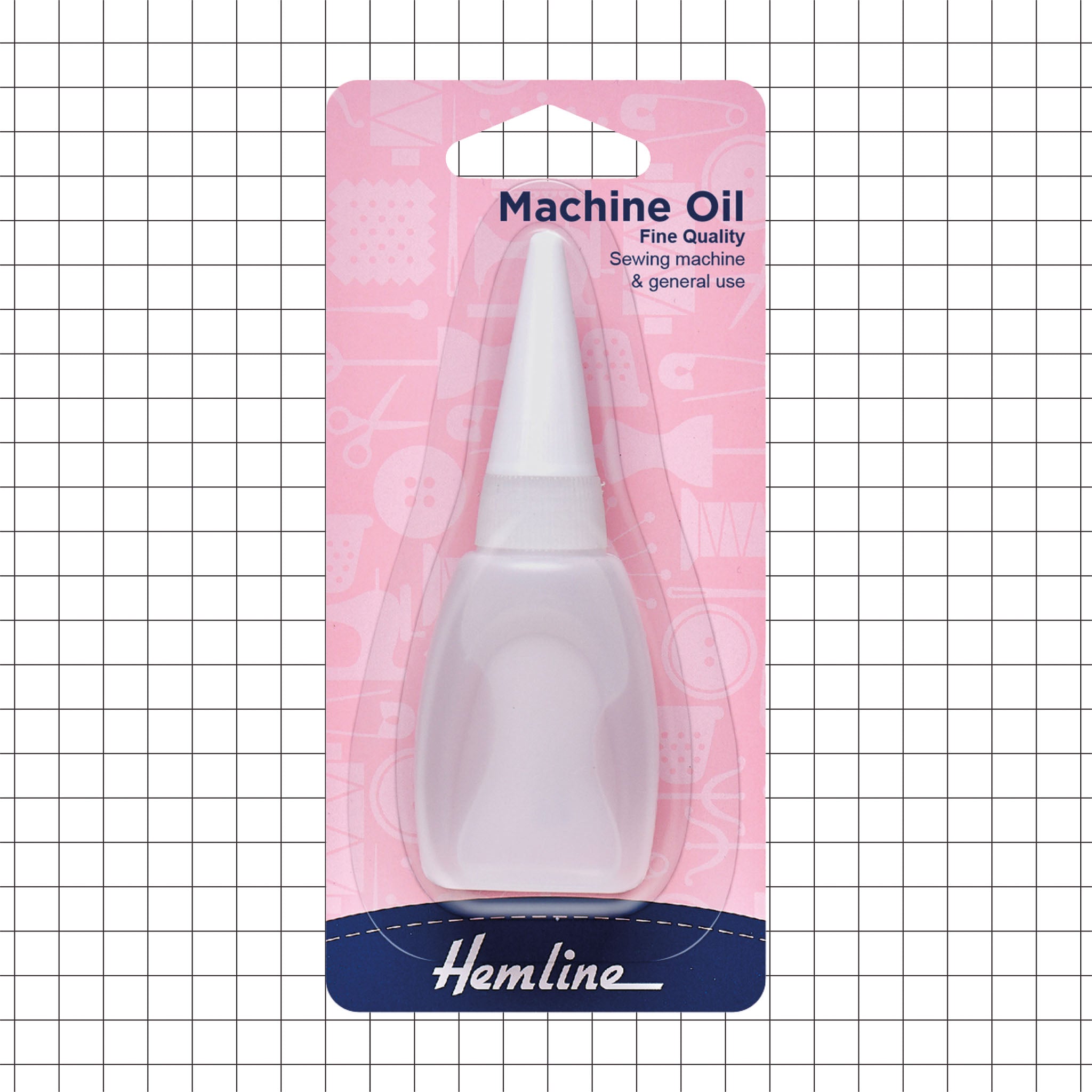 Hemline Sewing Machine Oil on grid