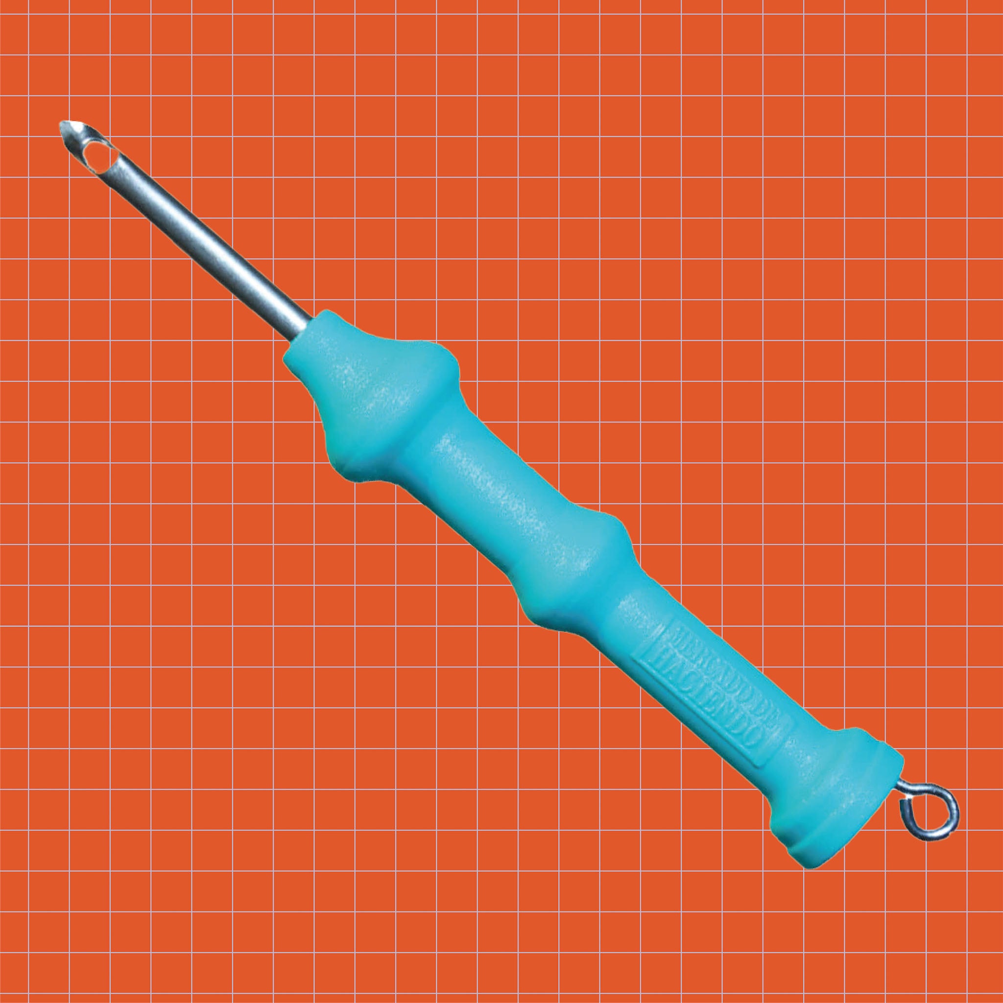 MDH Punch Needle Blue XL Thick Wool Funky Backdrop