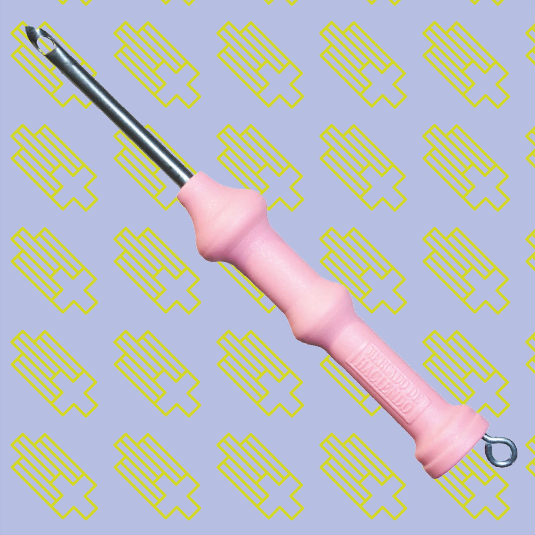 MDH Punch Needle Pink XL Long Thick Wool Funky Backdrop