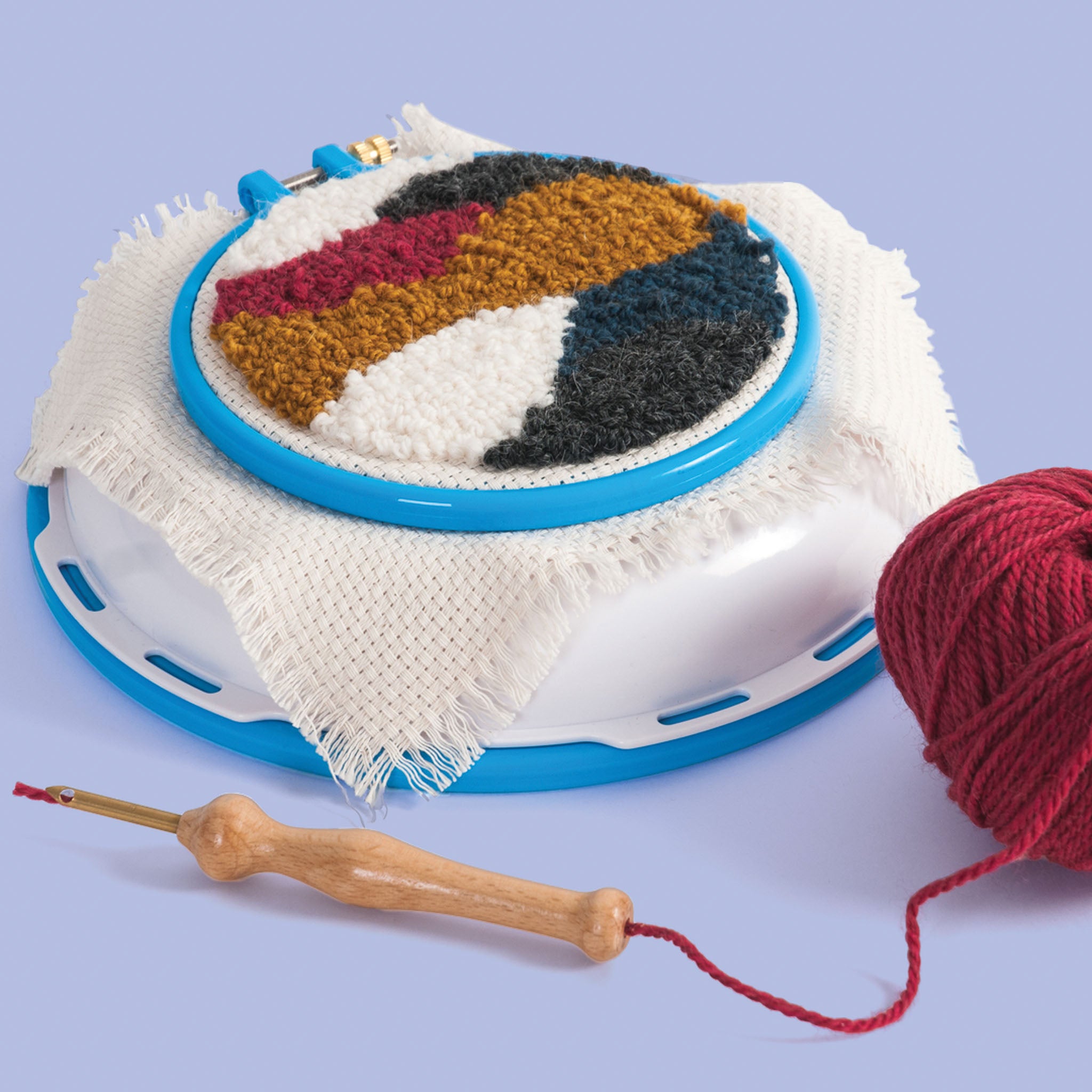 Milward 3 in 1 Punch Needle Hoop In Use
