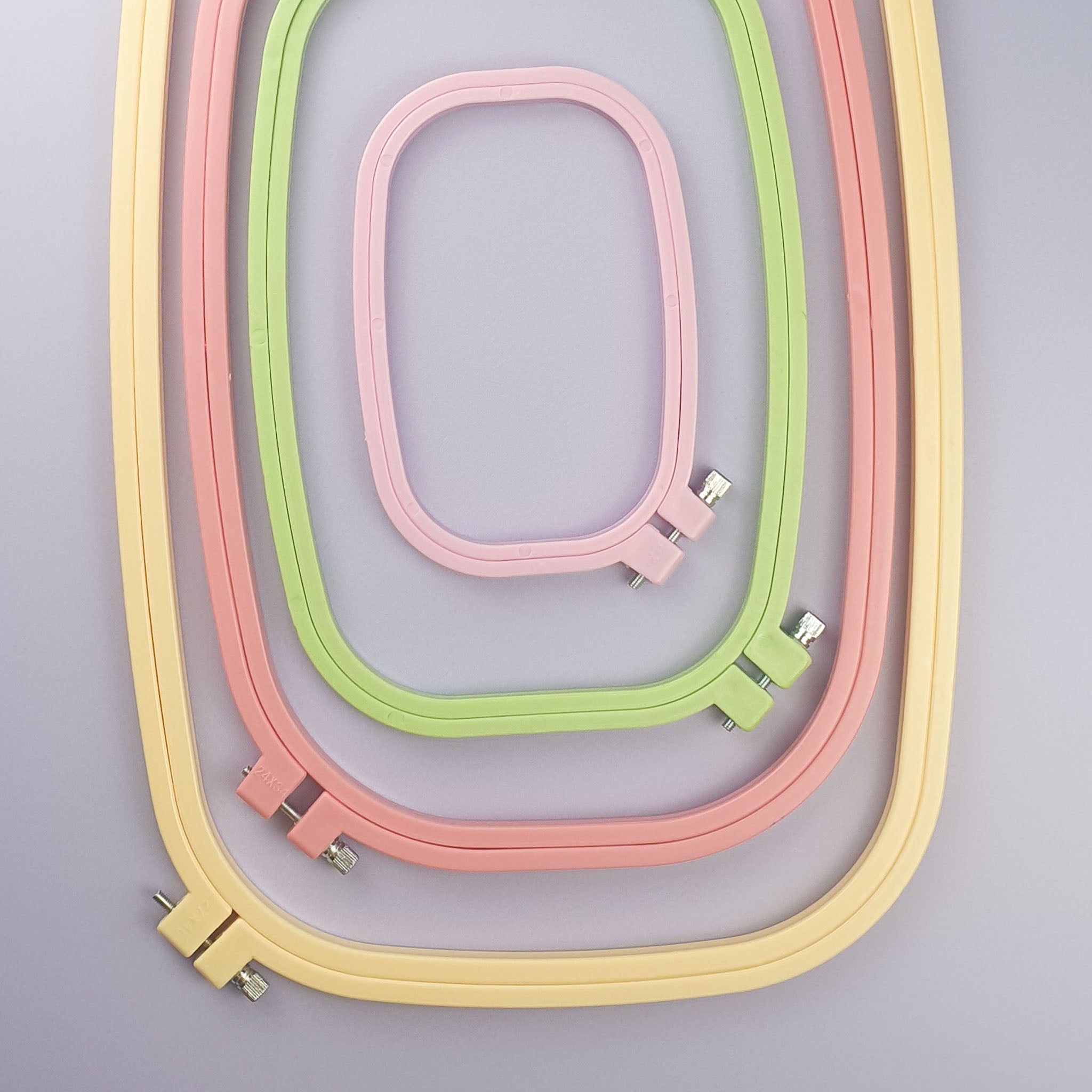 Oval Embroidery Hoop Set Nested Together