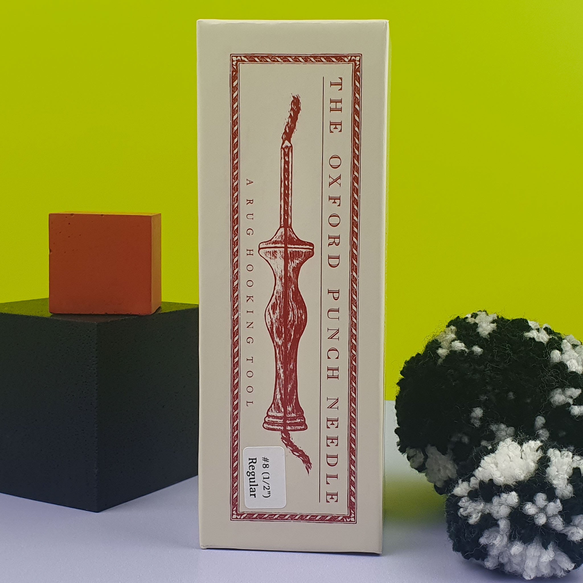 Oxford Punch Needle Boxed with green backdrop