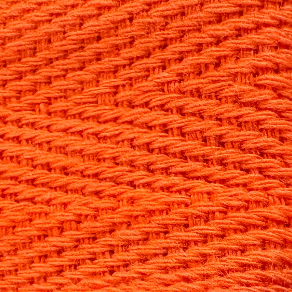 Rug binding twill tape close up Papaya Orange