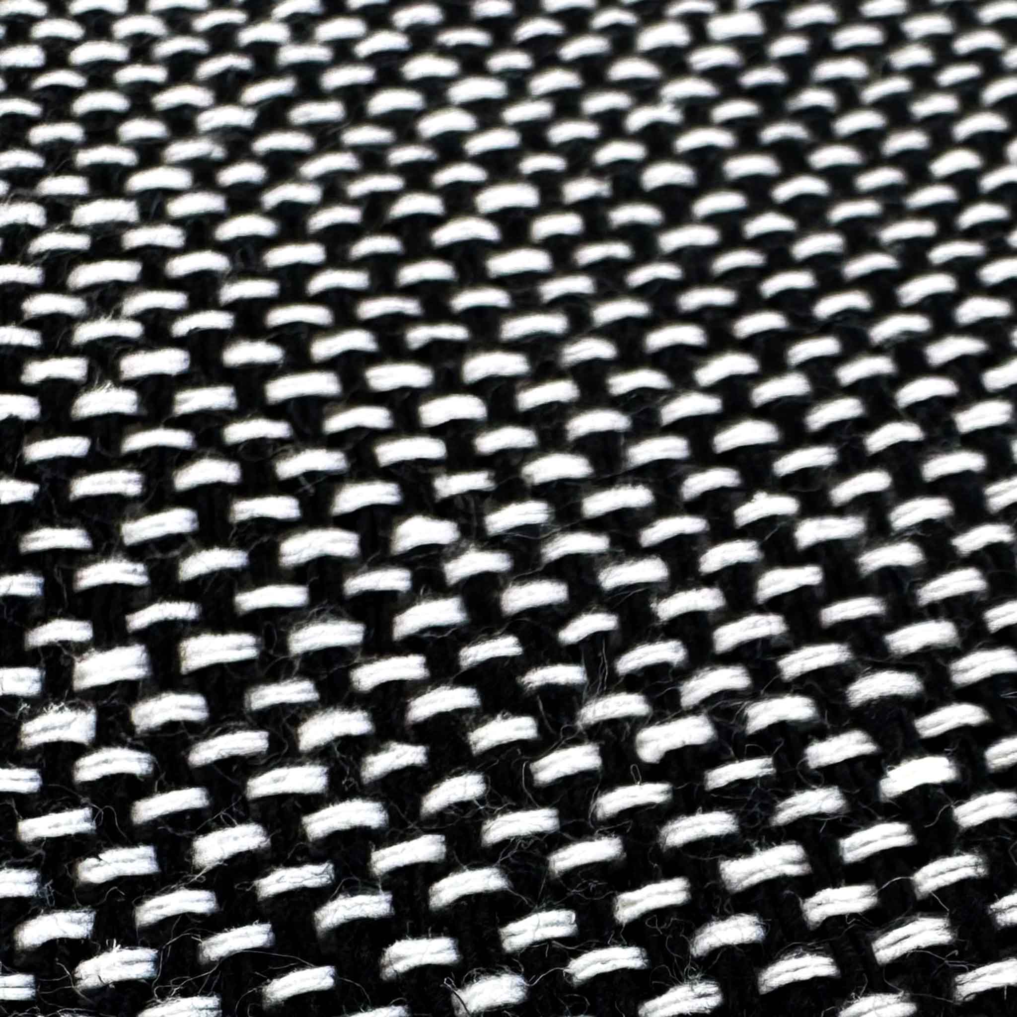 Close Up Black and White Woven rug tufting secondary backing fabric
