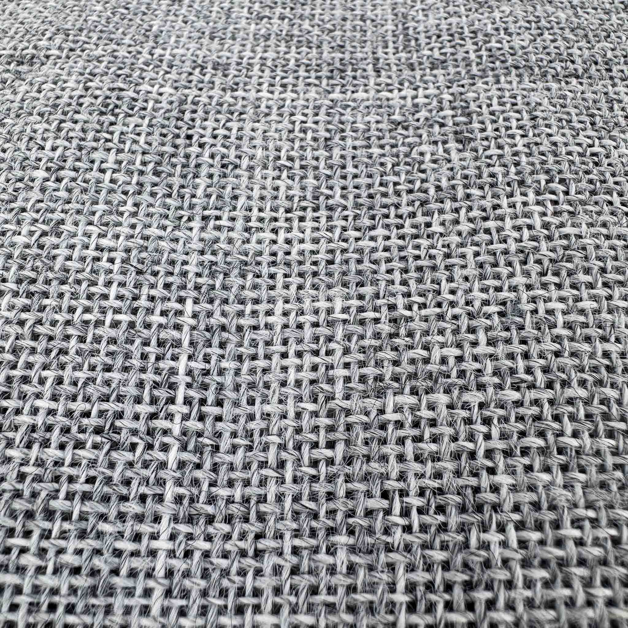 Grey Primary Rug Tufting Fabric close up of fibres and texture