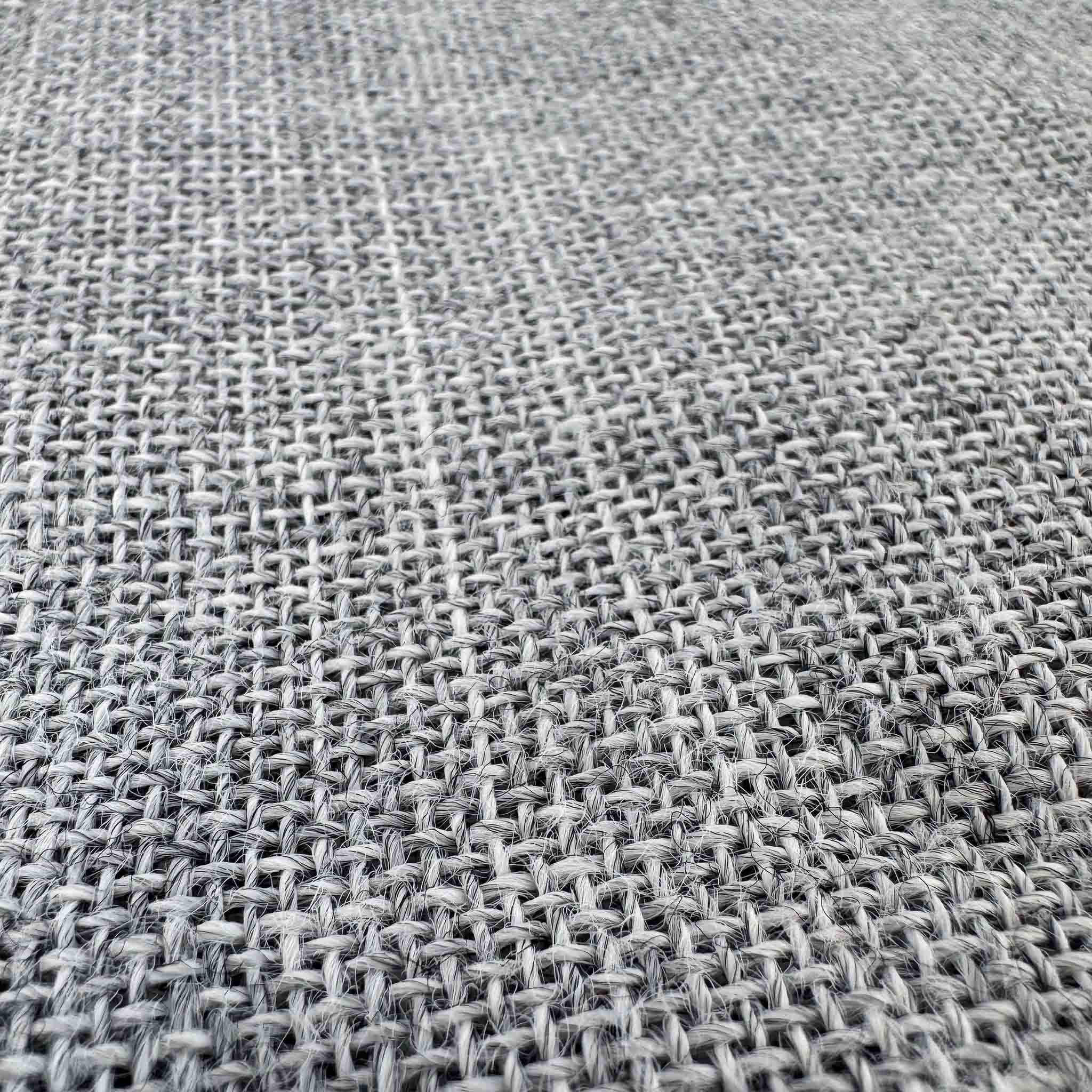 Grey Primary Rug Tufting Fabric close up of fibres