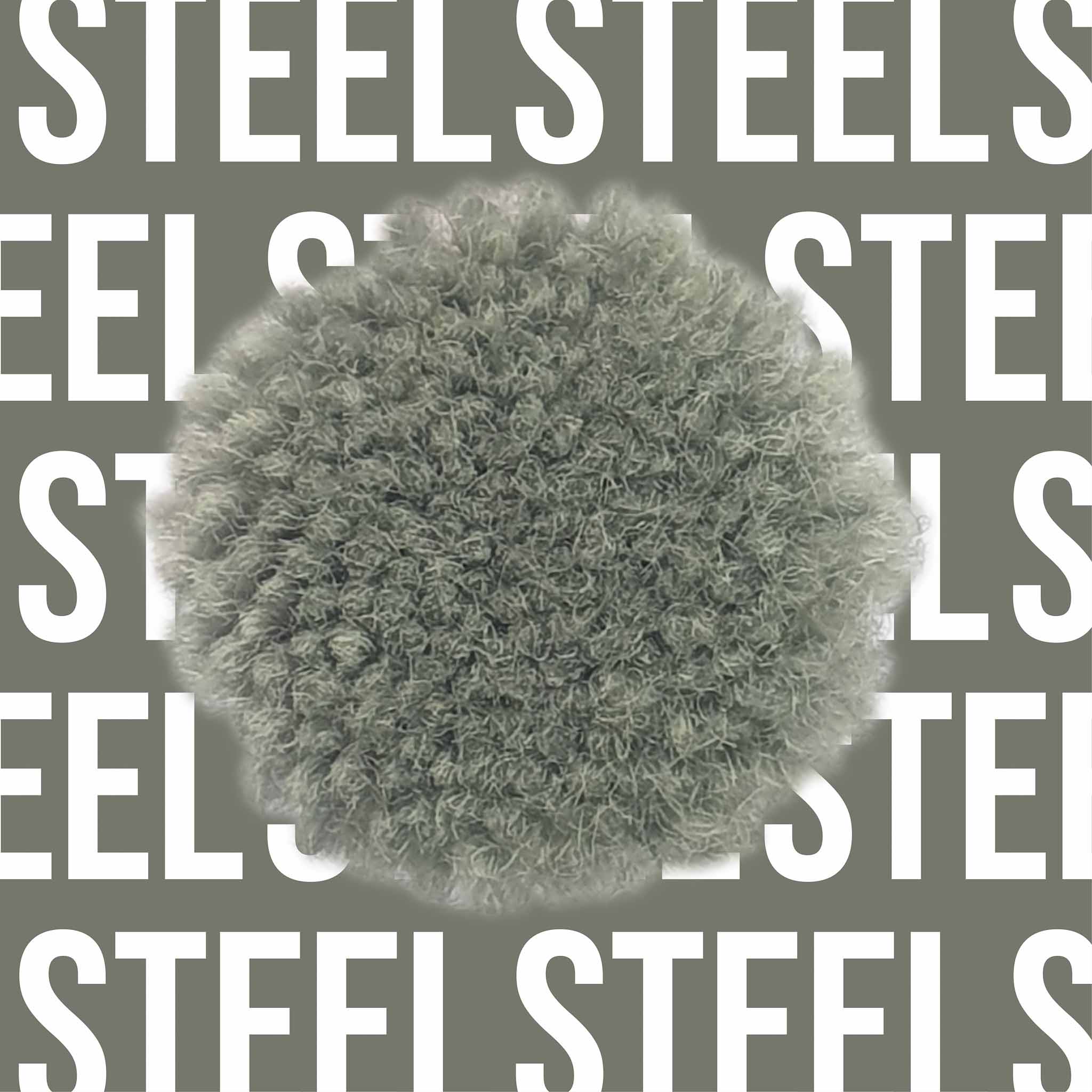 Tuftbox Rug Wool PomPom Swatch Steel