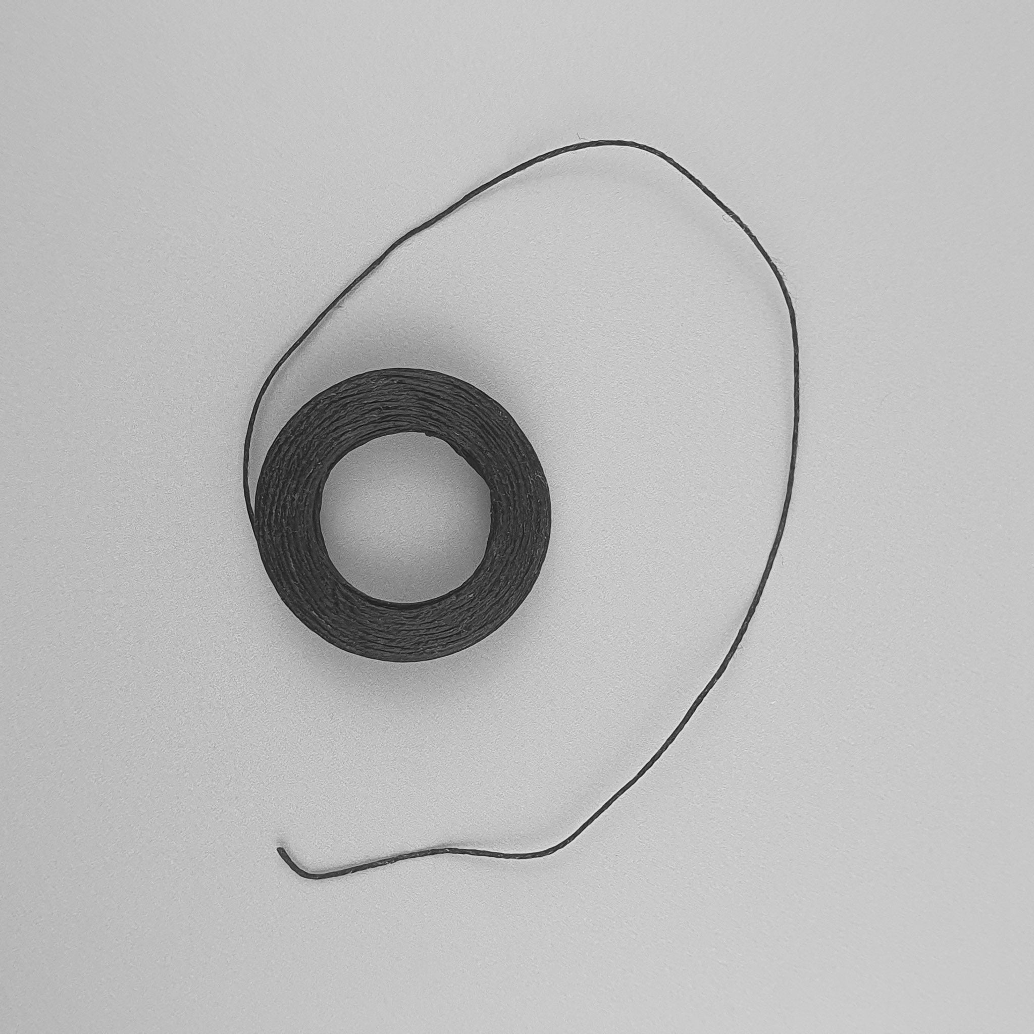 Waxed Linen Thread Black Spool