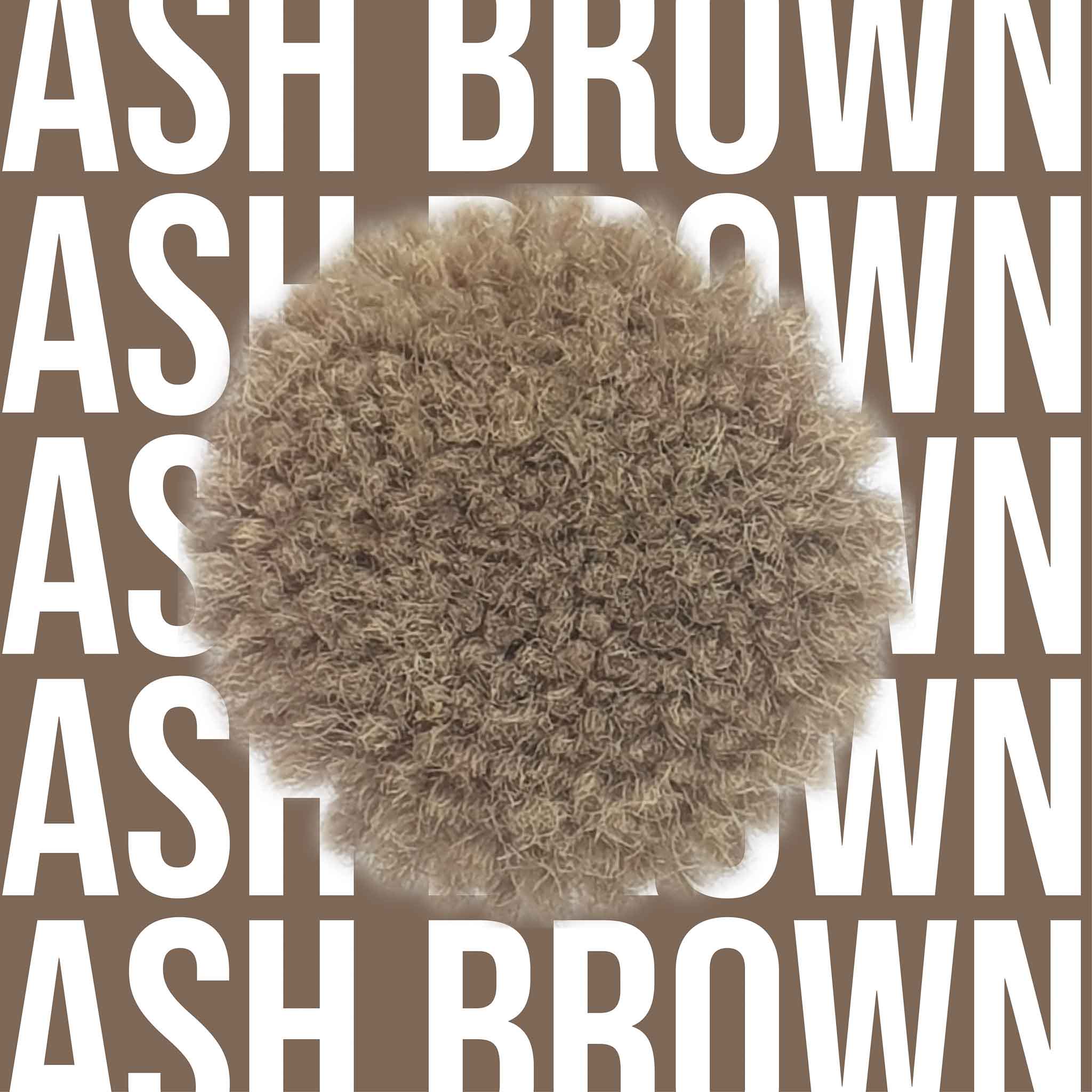 Tuftbox Rug Wool PomPom Swatch Ash Brown