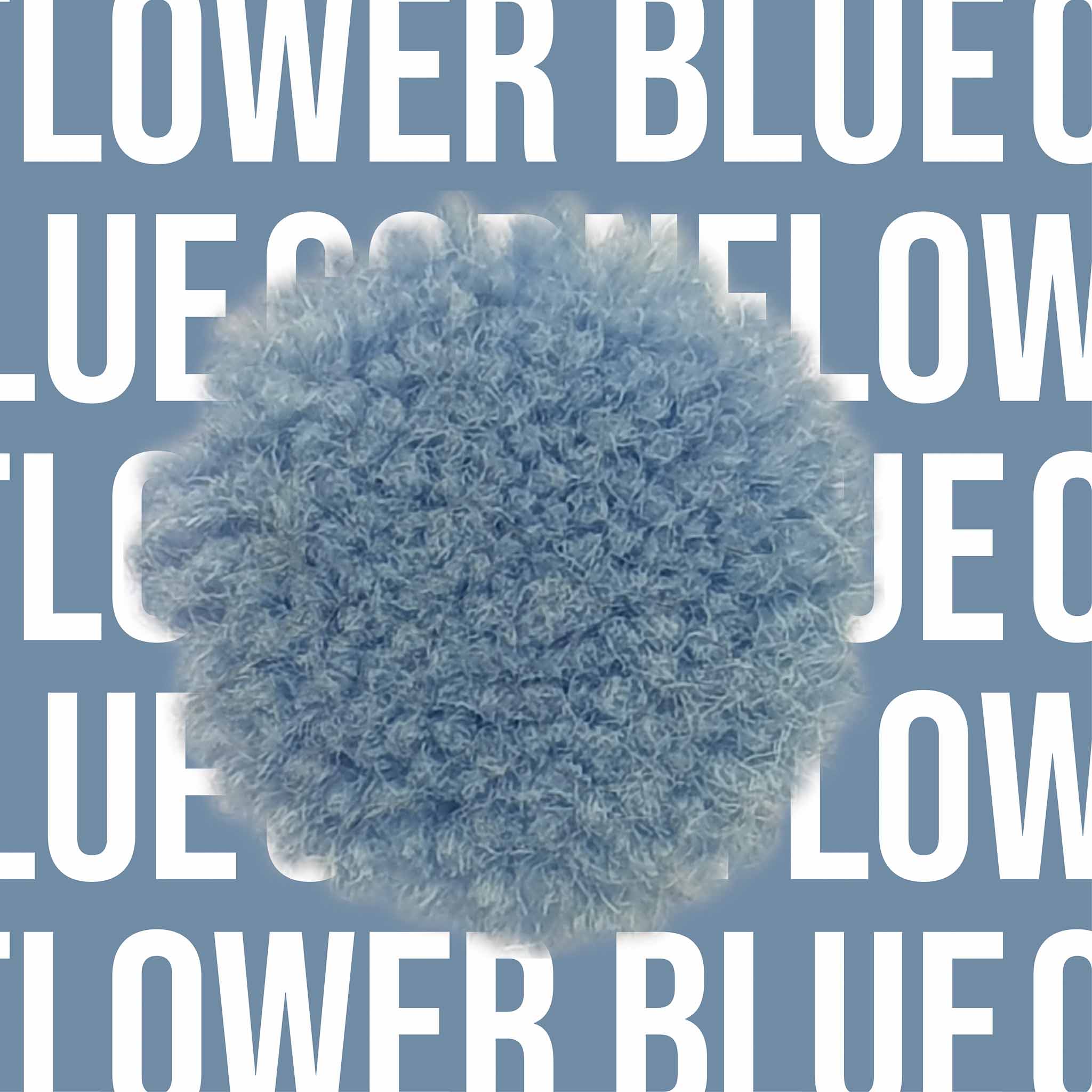 Tuftbox Rug Wool PomPom Swatch Cornflower Blue