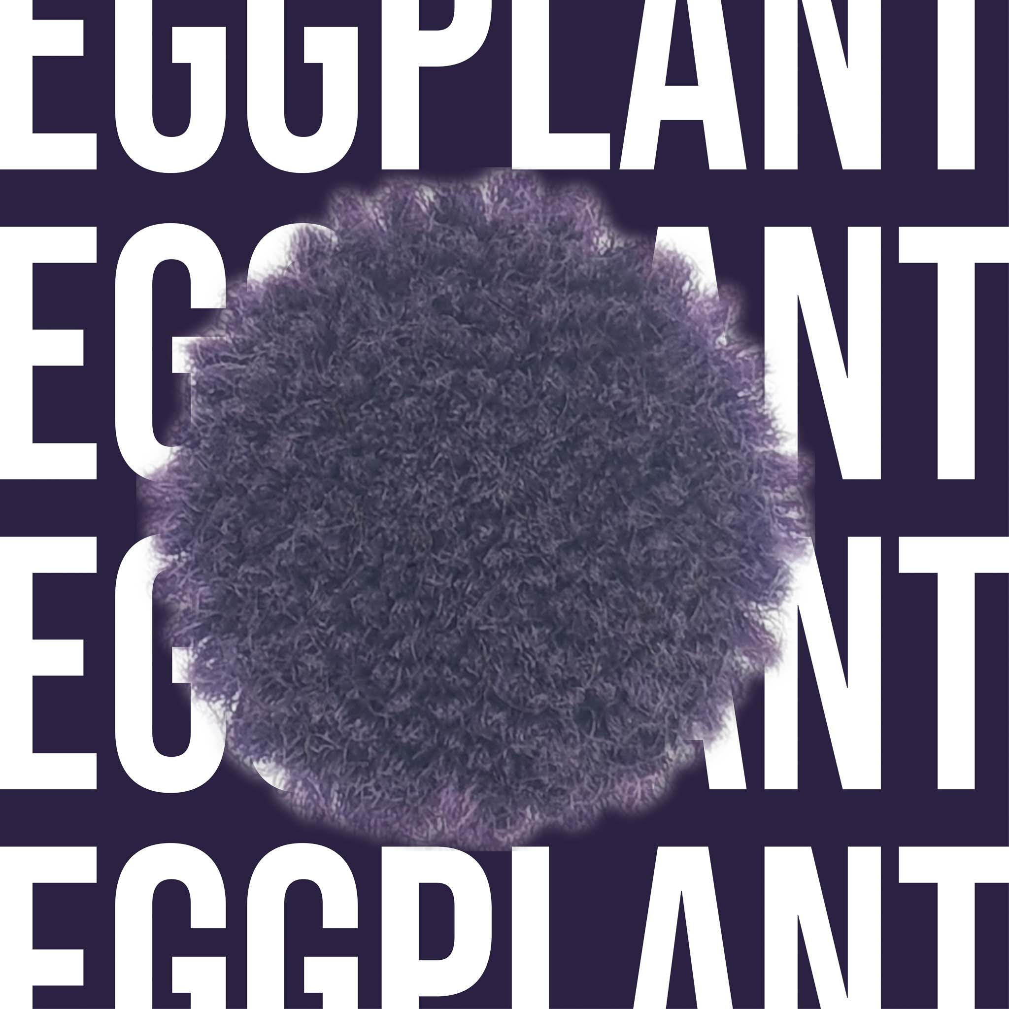 Tuftbox Rug Wool PomPom Swatch Eggplant