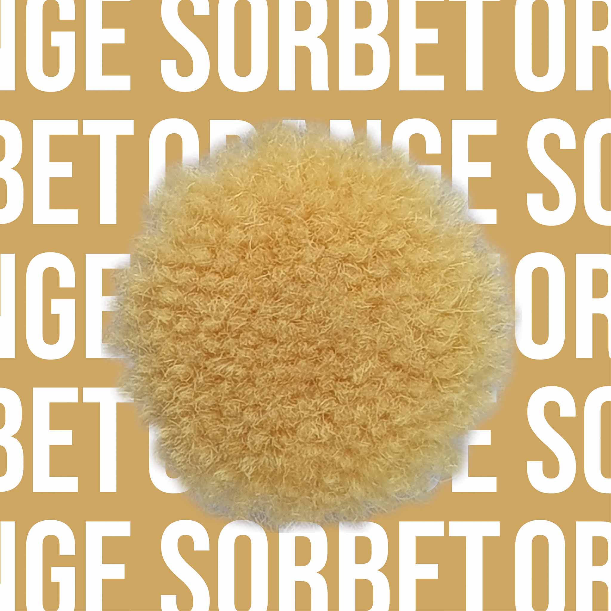 Tuftbox Rug Wool PomPom Swatch Orange Sorbet