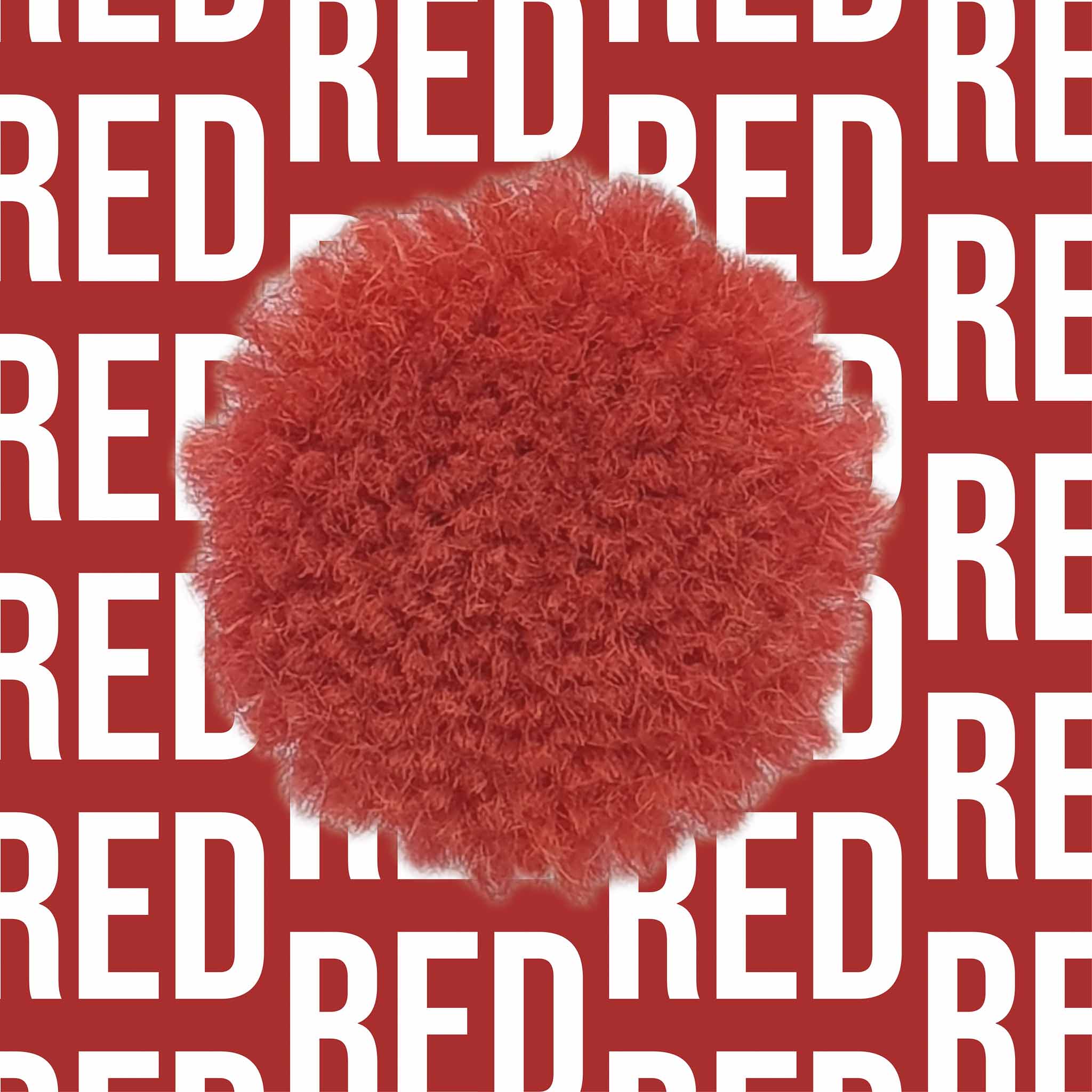 Tuftbox Rug Wool PomPom Swatch Red