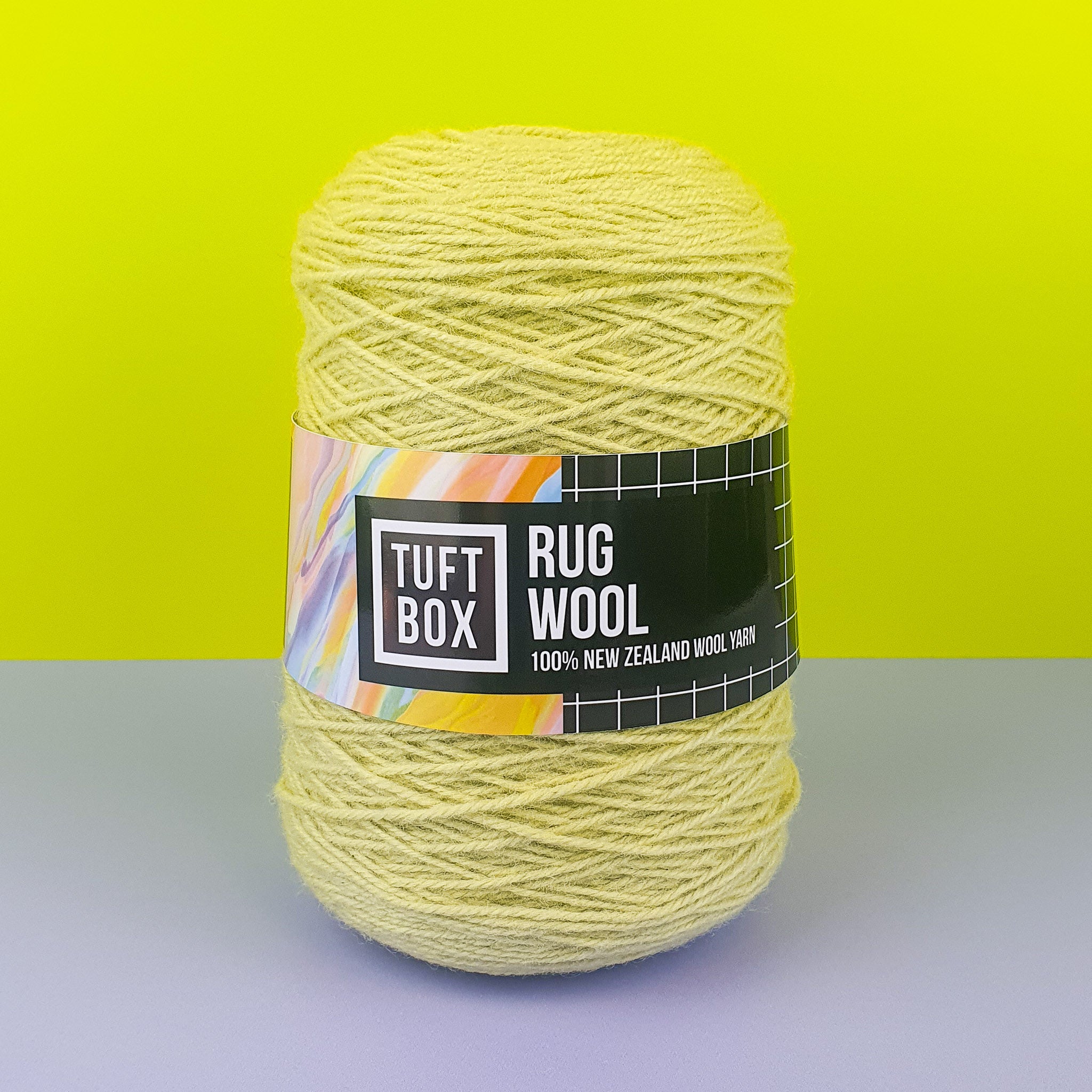 Tuftbox Rug Wool Lime Sherbet
