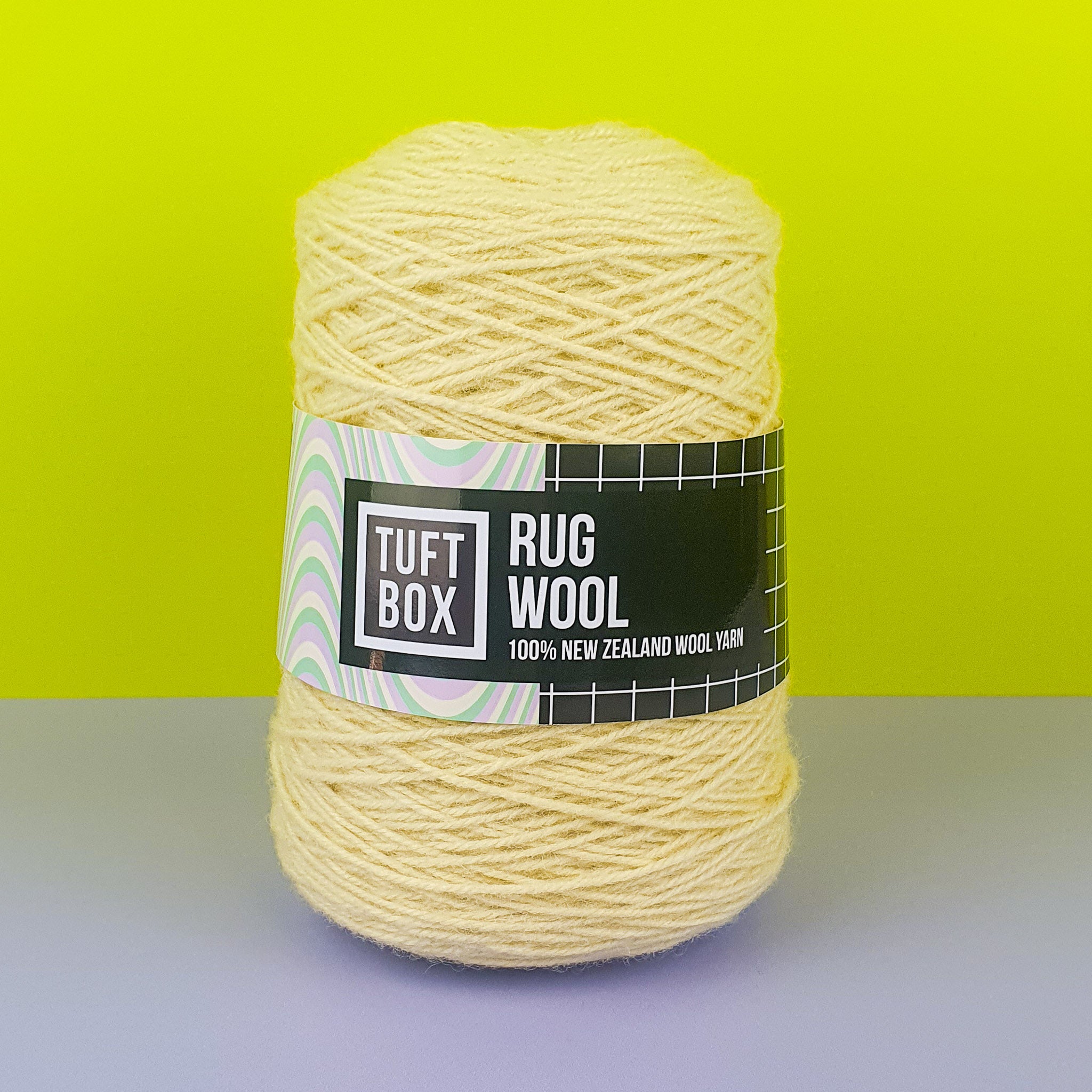Tuftbox Rug Wool Cone Lemonade
