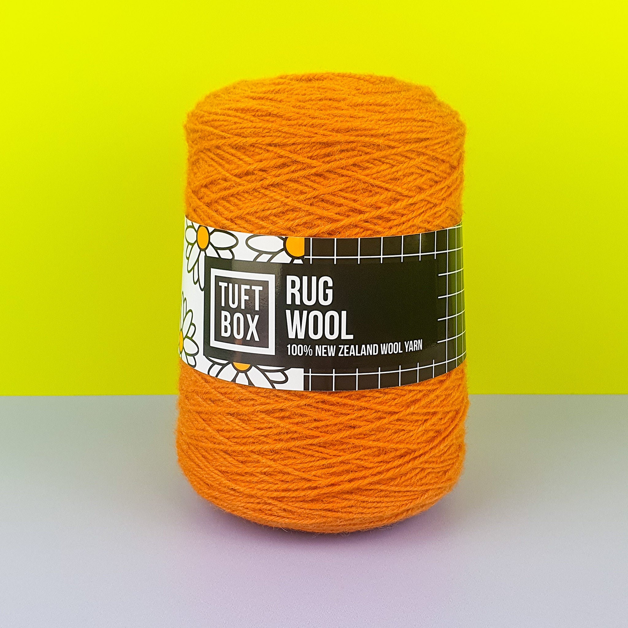 Tuftbox Rug Wool Cone Pumpkin 