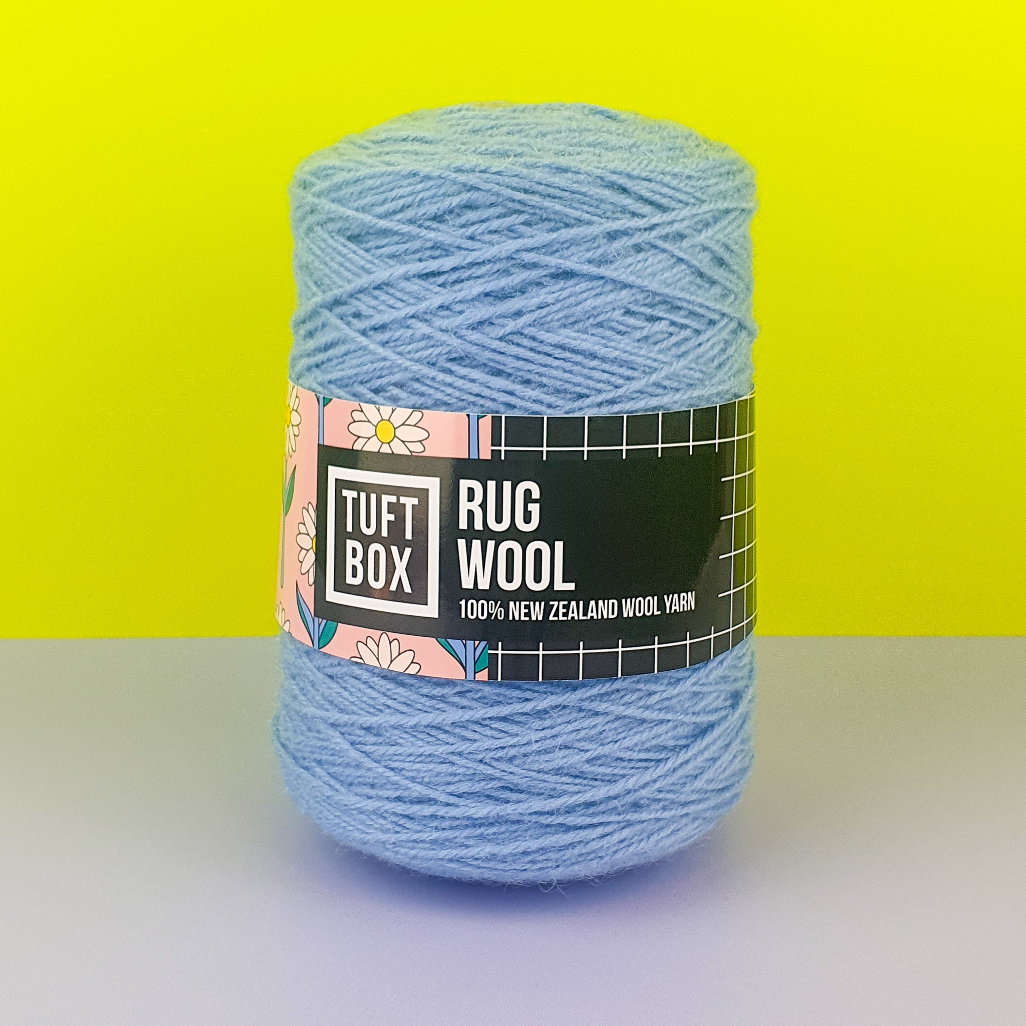 Tuftbox Rug Wool Cone Cornflower Blue
