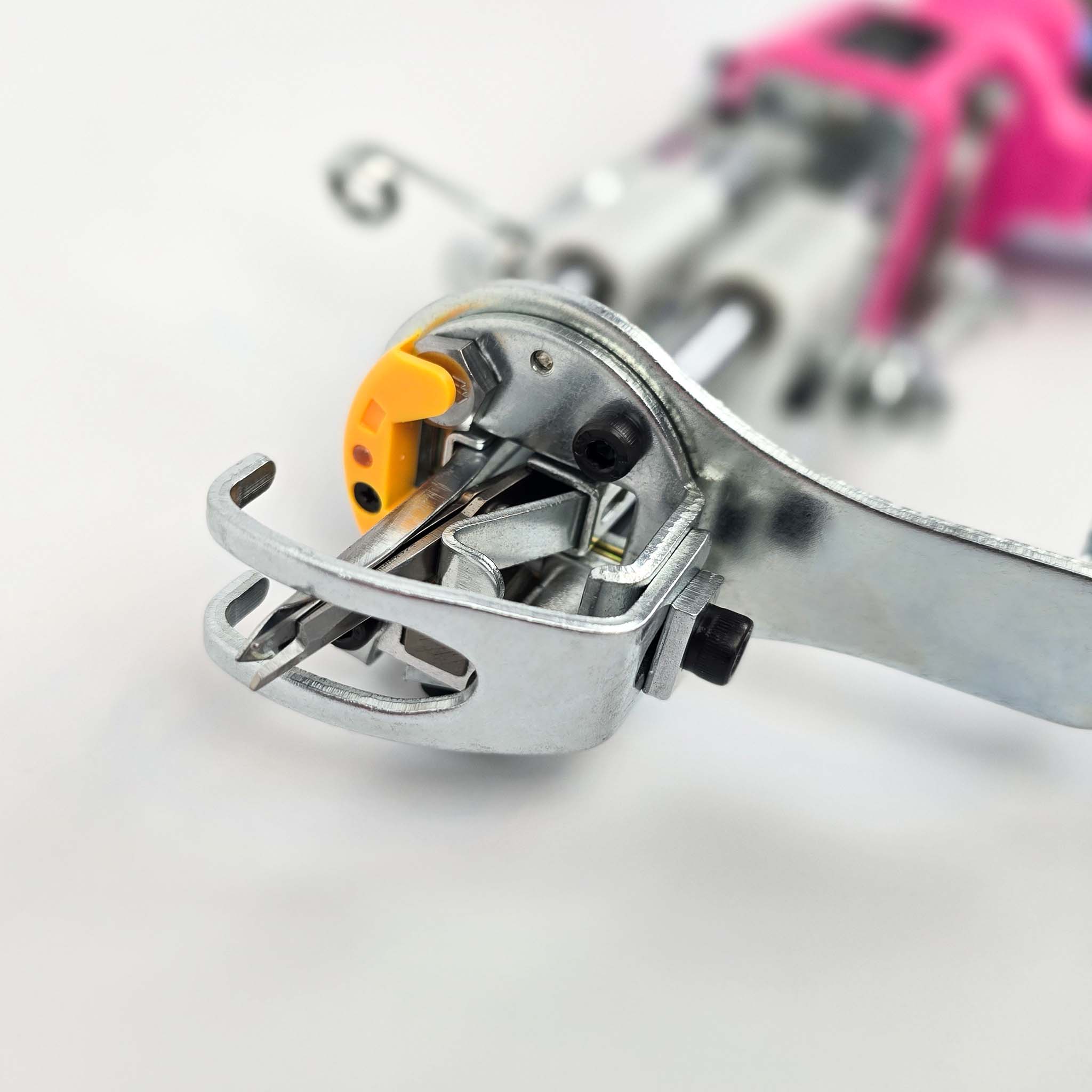 Close Up Of AK-V Tufting Gun Scissors On A White Background. LED Worklamp Visible