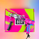 Tuftbox AK-V Rug Tufting Machine Fire Pink Colour Varient Shown Ontop of Box