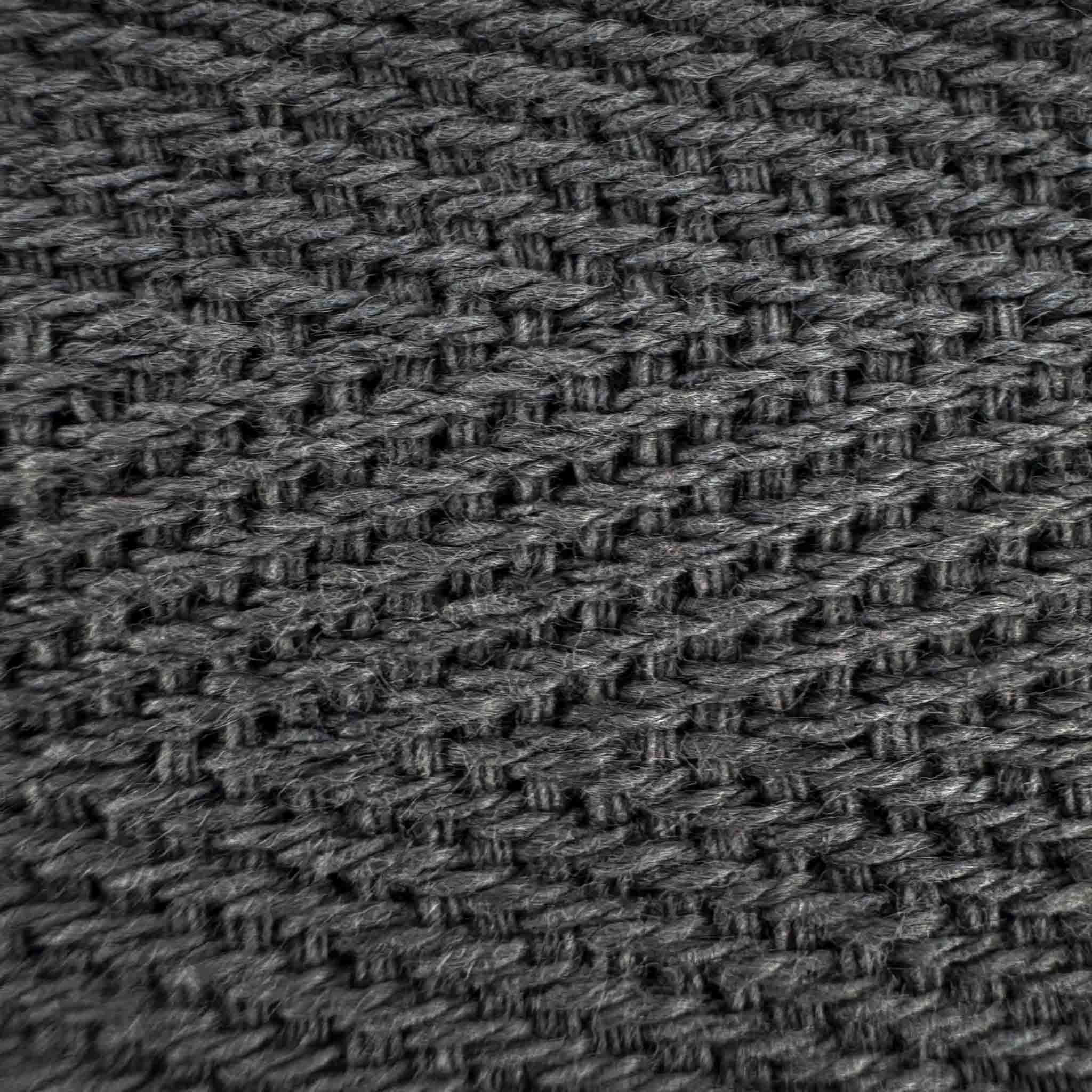 Rug binding twill tape close up charcoal