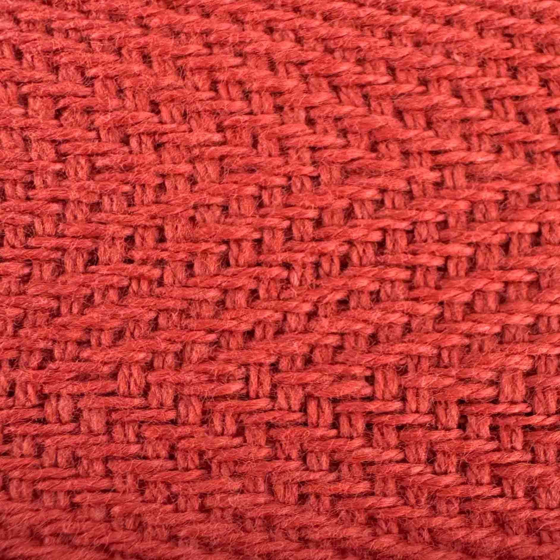 Rug binding twill tape close up cinnabar