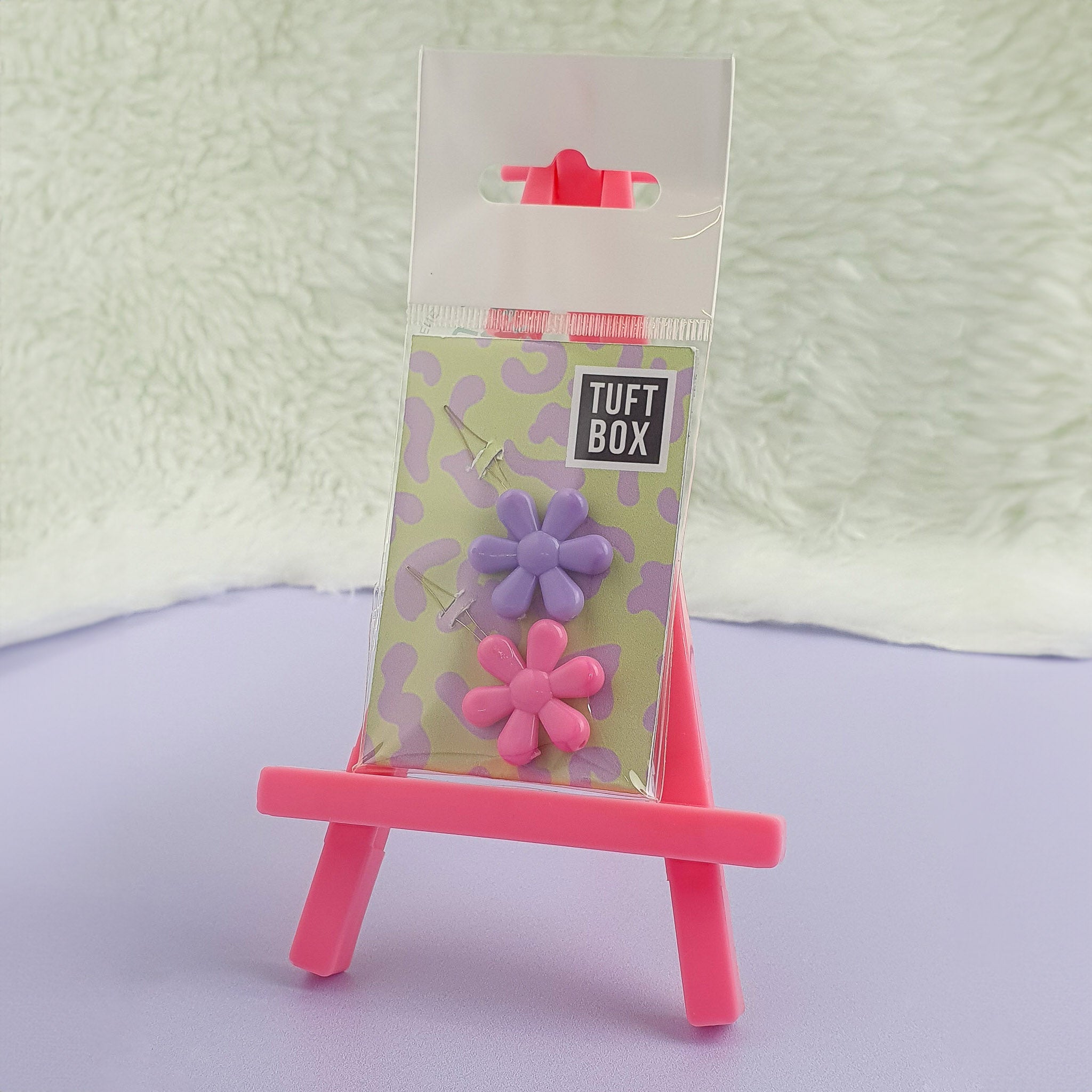 Flower Needle Threaders Purple/Pink in leopard print pack
