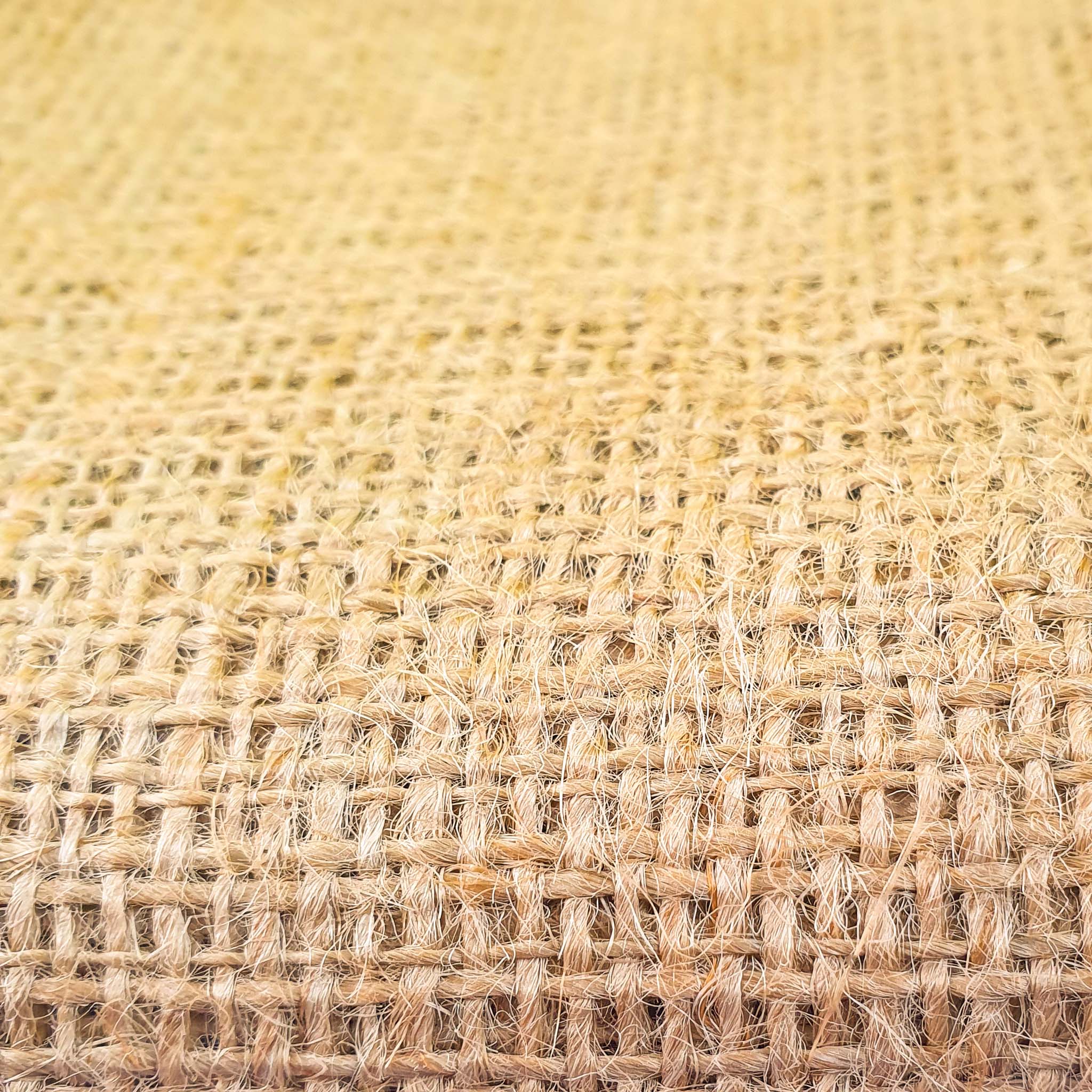 Hessian Rug Fabric Close Up
