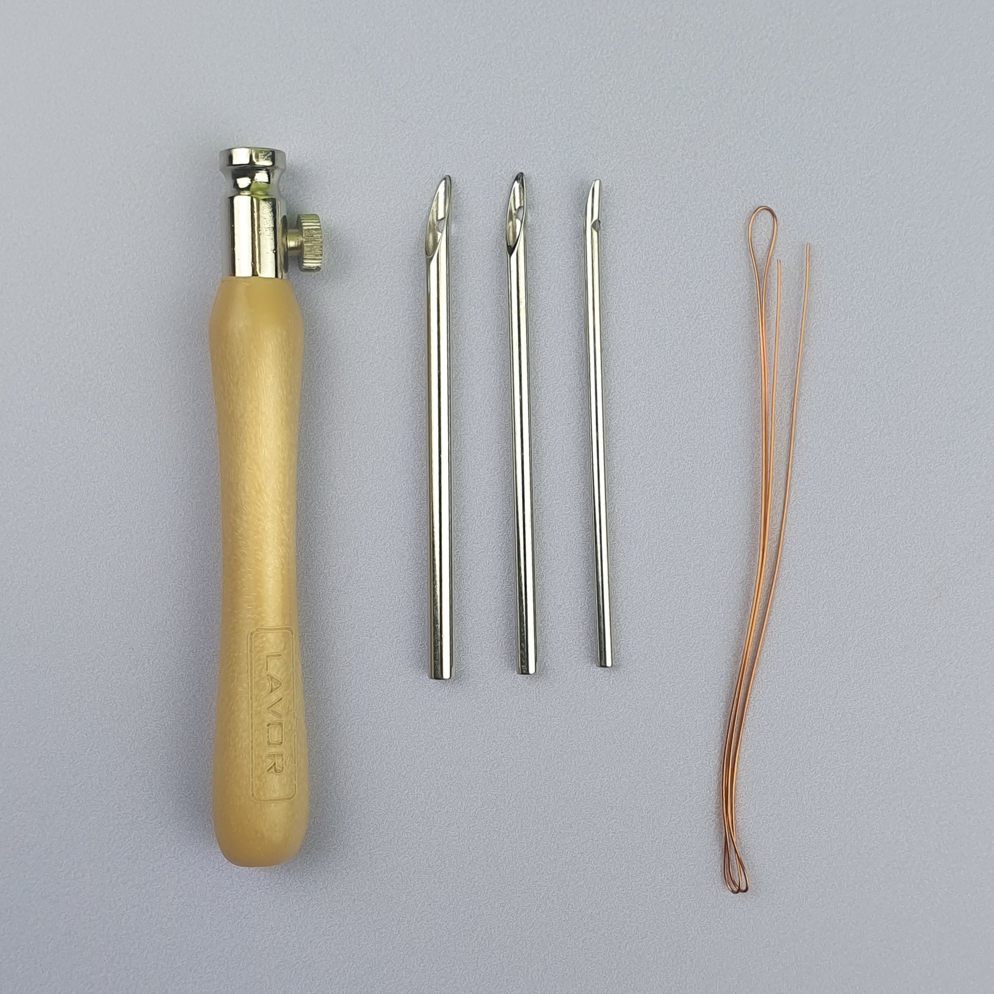 Lavor Fine Punch Needle Set 3 Needles Threader and Punch