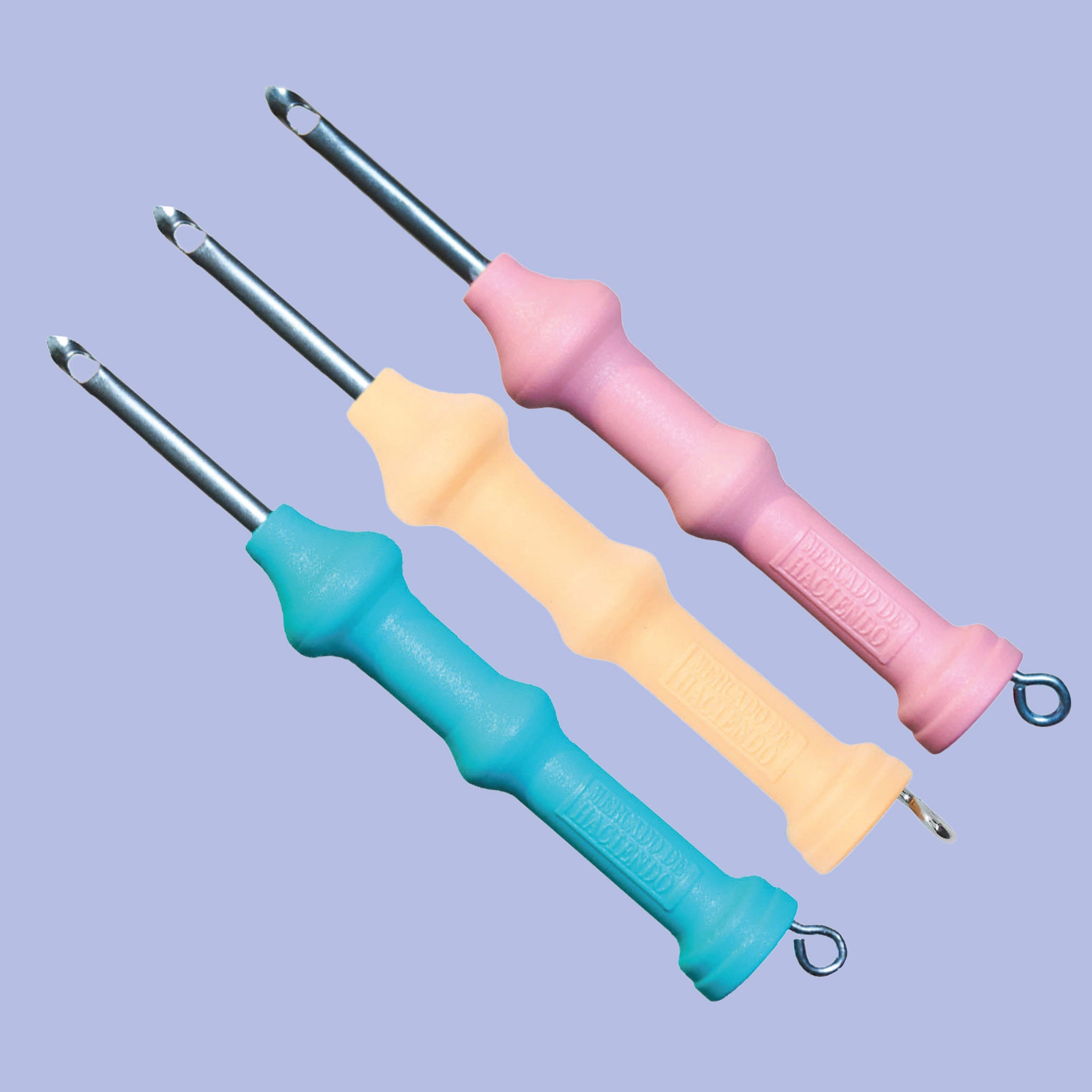 Decoaguja® Punch Needle - XL in 3 colours on gradient background