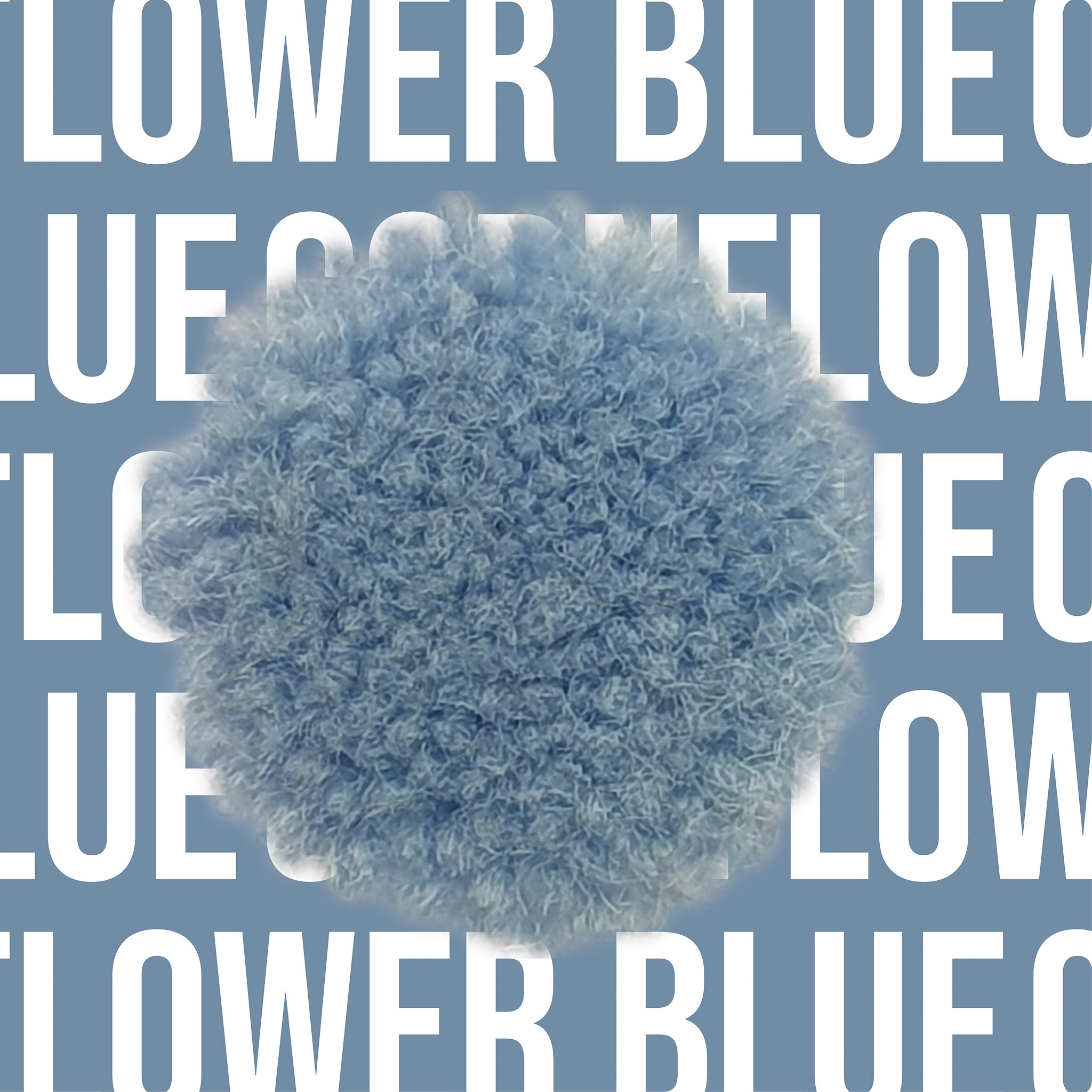 Tuftbox Rug Wool PomPom Swatch Cornflower Blue