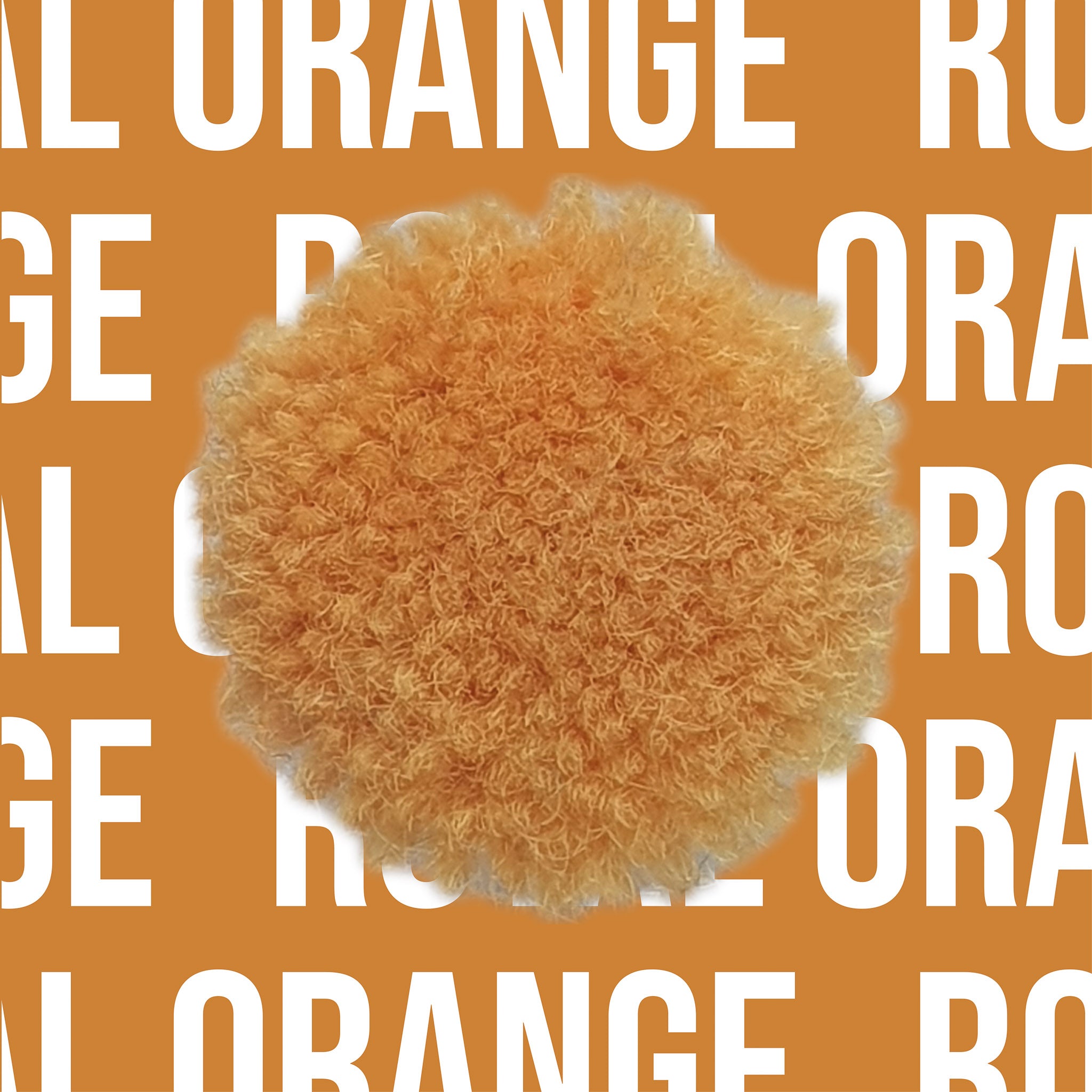 Tuftbox Rug Wool PomPom Swatch Royal Orange