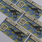 Black Crane Embroidery Scissors in blue packaging